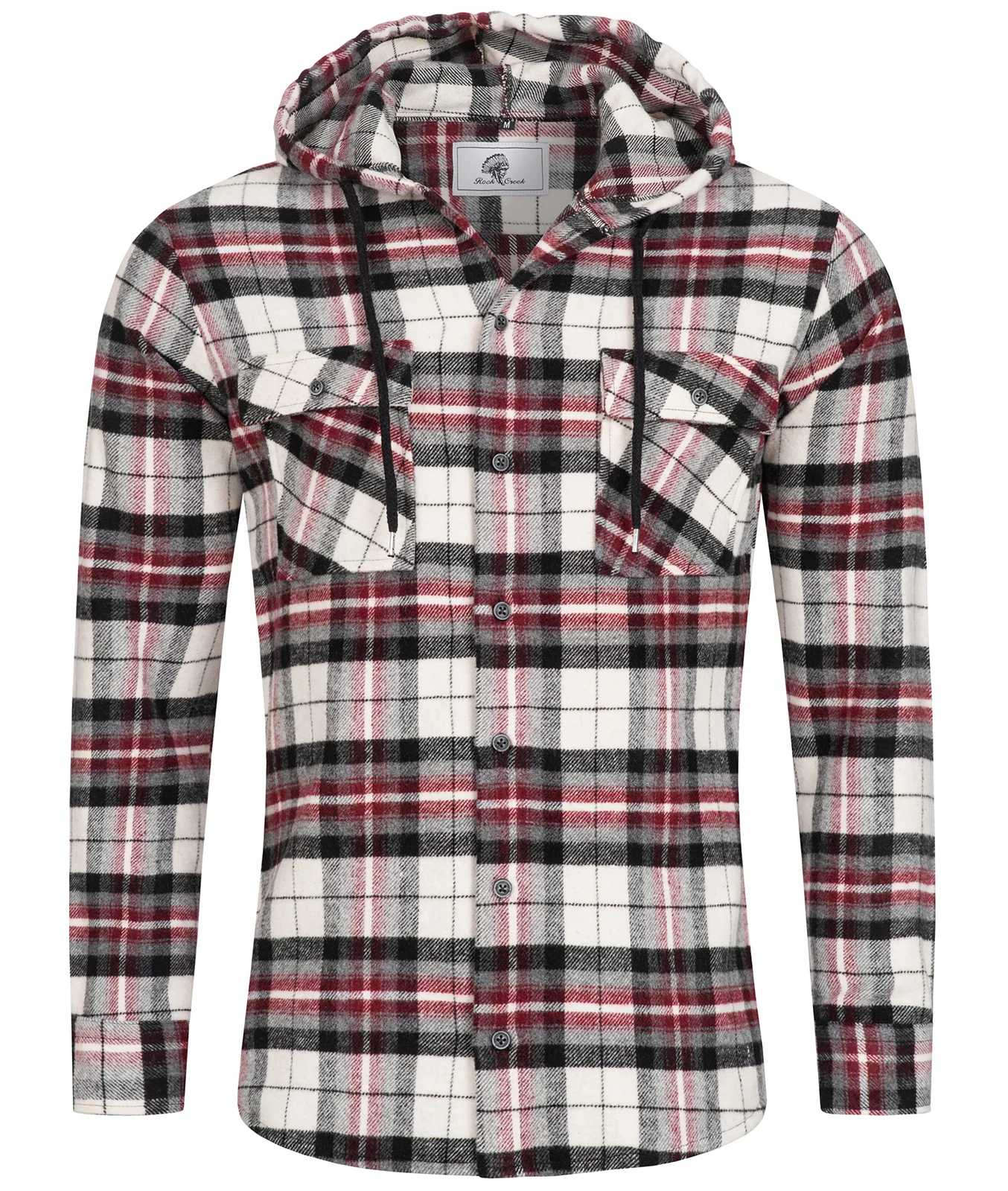 Rock Creek Herren Flanellhemd mit Kapuze H-257 - Image 10