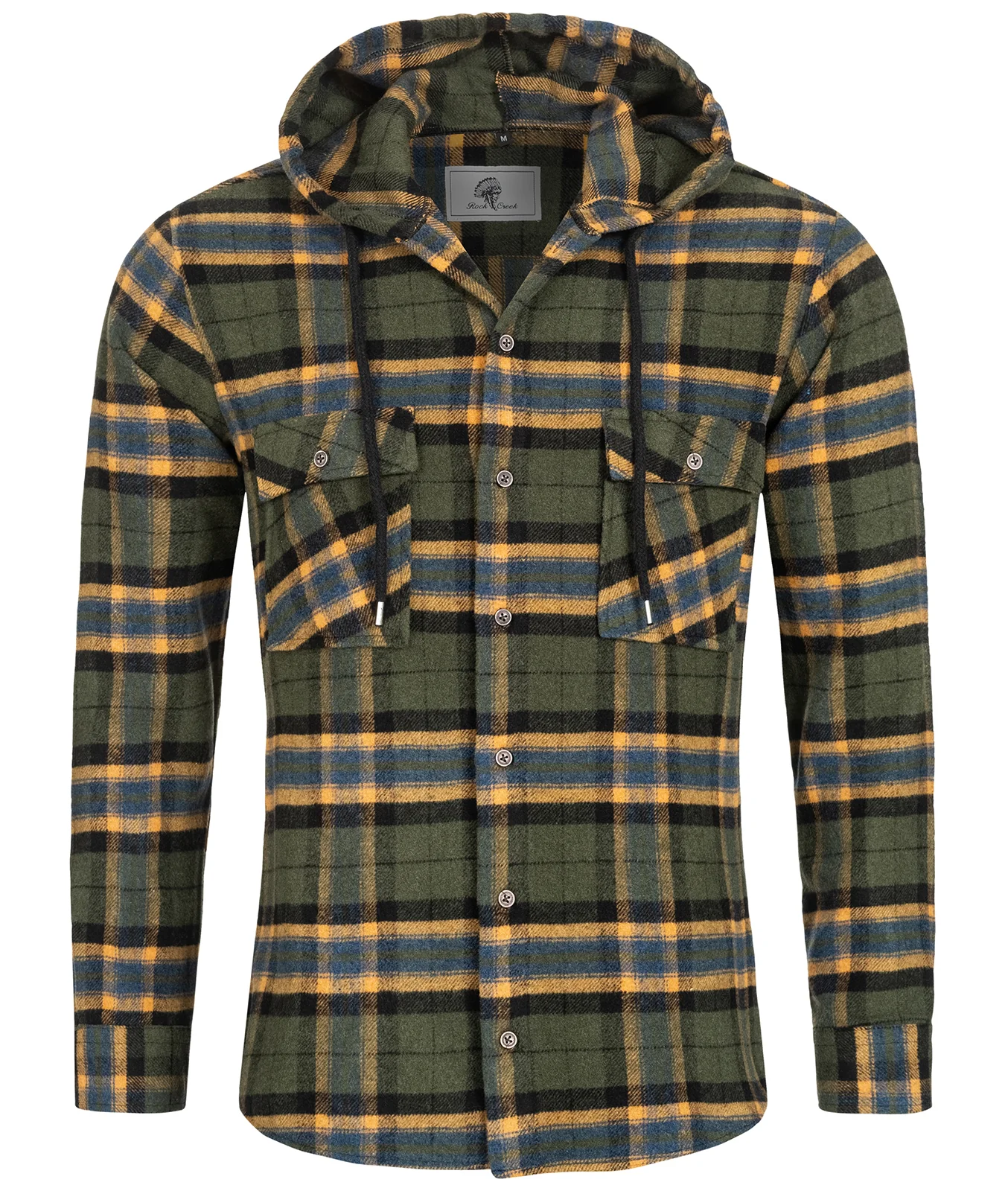 Rock Creek Herren Flanellhemd mit Kapuze H-257 - Image 4