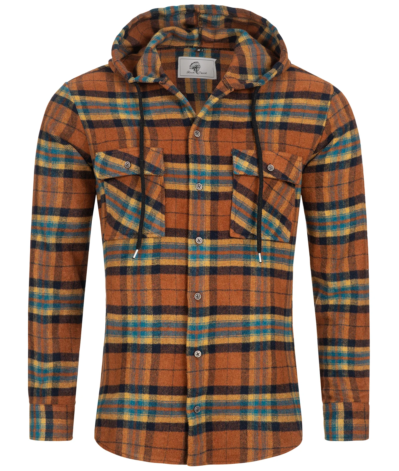 Rock Creek Herren Flanellhemd mit Kapuze H-257 - Image 7