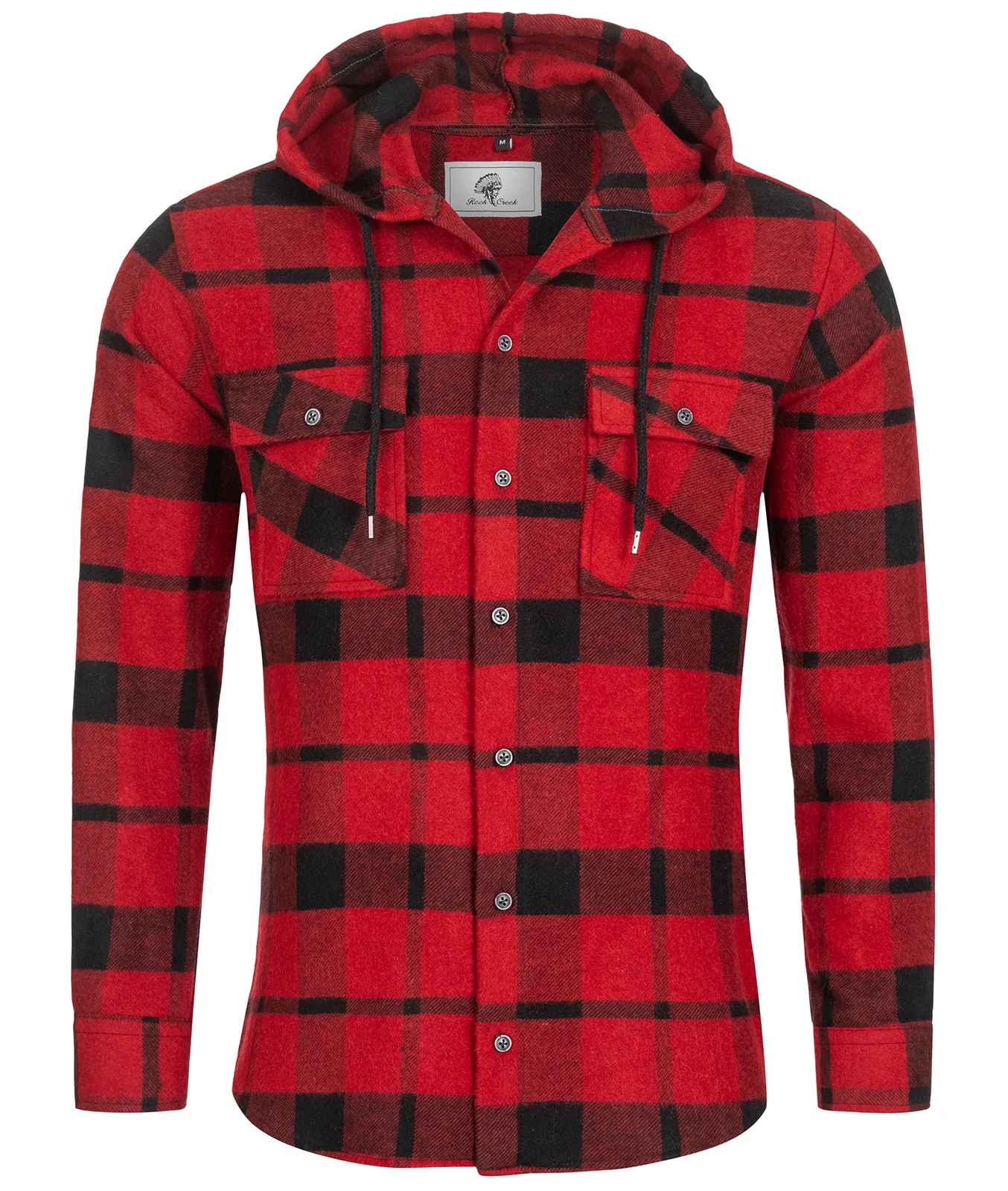 Rock Creek Herren Flanellhemd mit Kapuze H-258 - Image 10