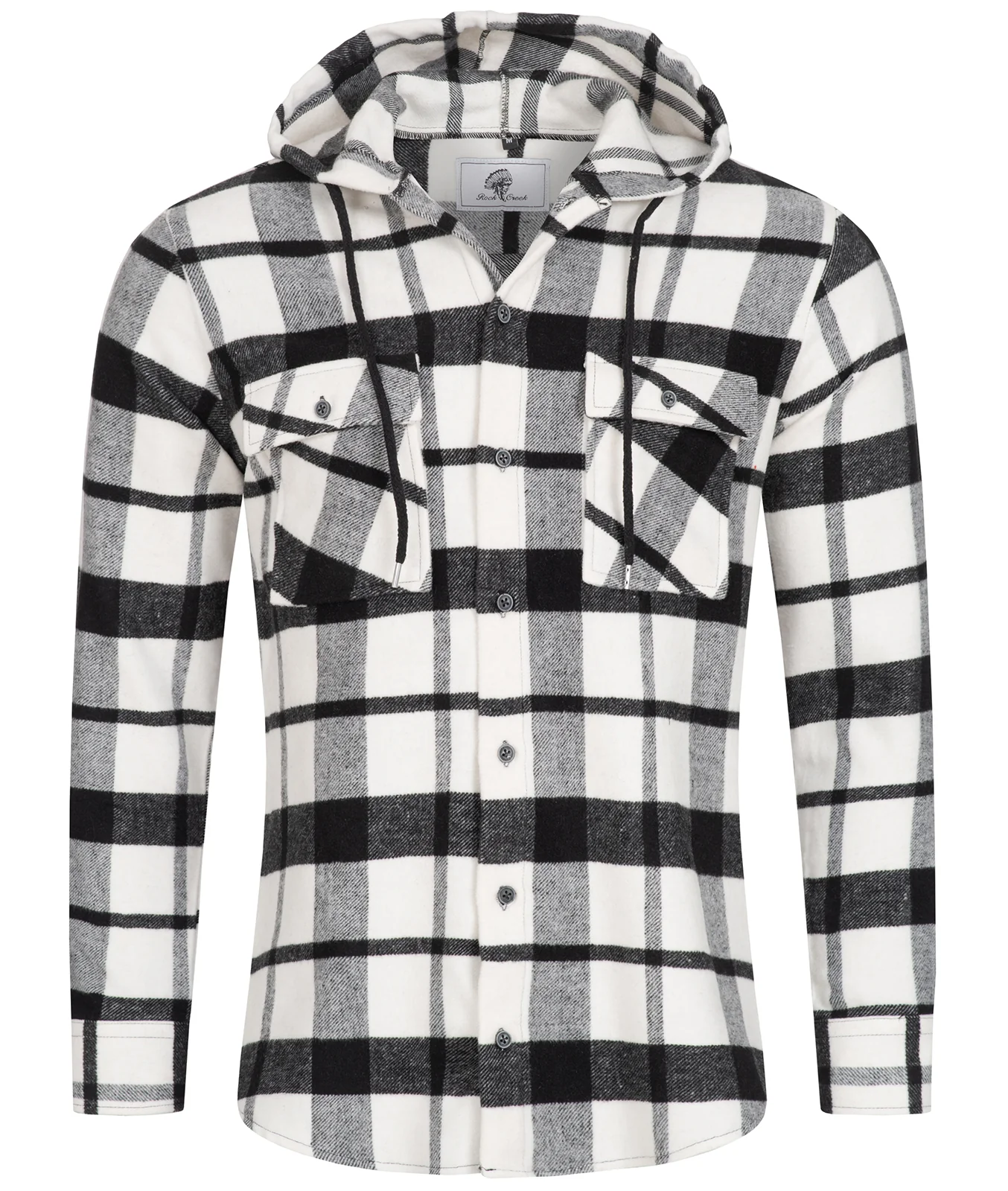 Rock Creek Herren Flanellhemd mit Kapuze H-258 - Image 13