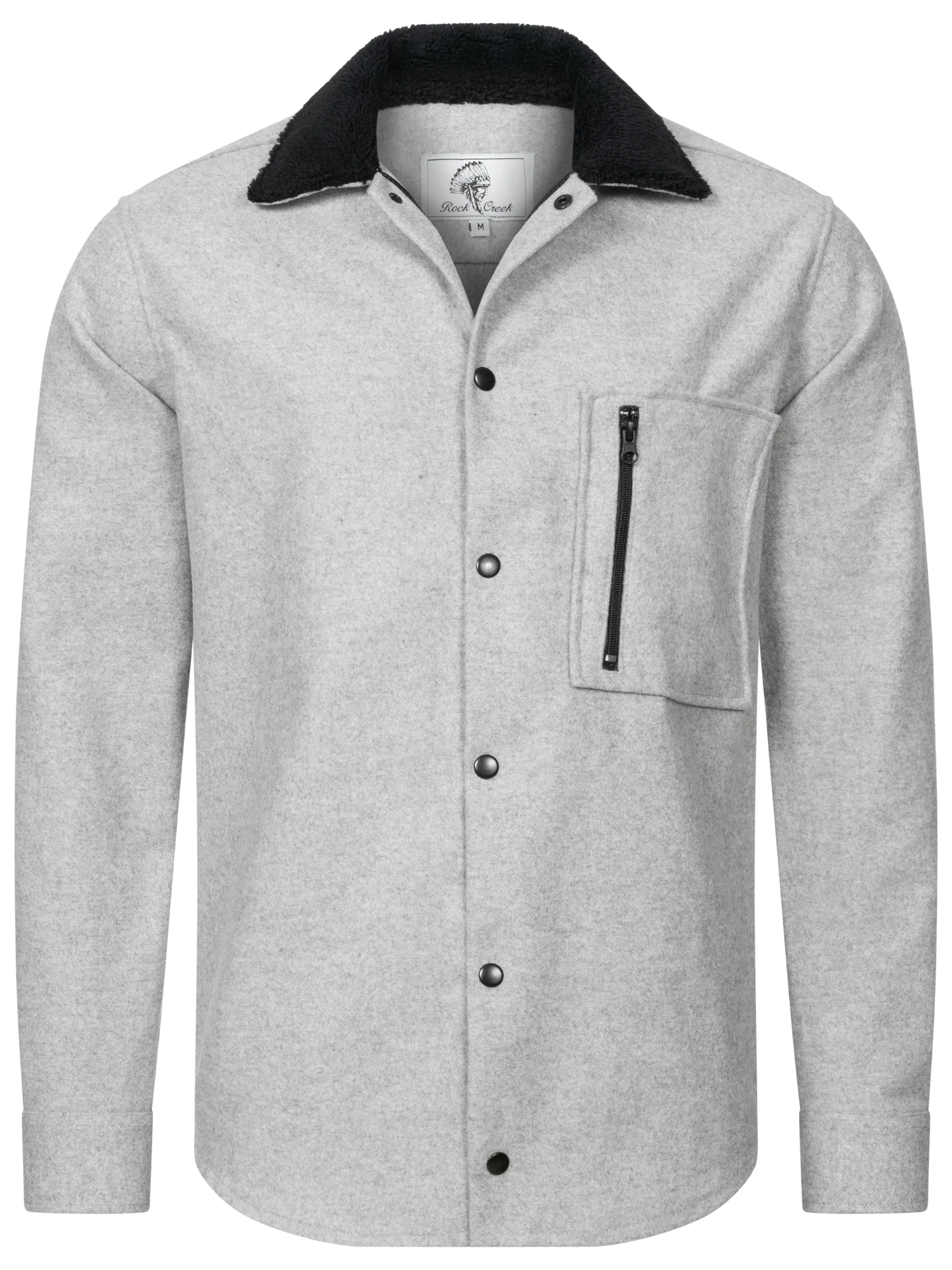Rock Creek Herren Hemd mit Teddyfellkragen H-368
