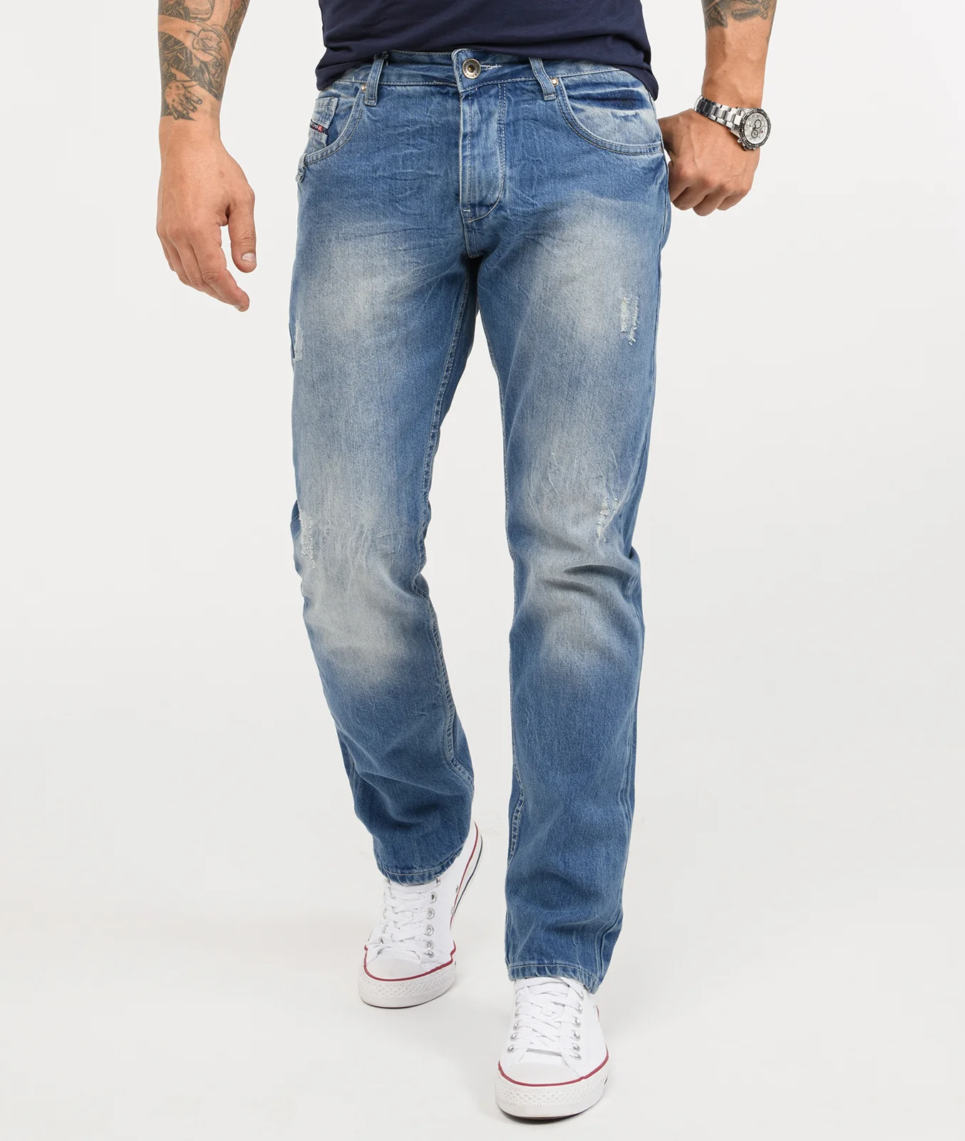 Rock Creek Herren Jeans Comfort Fit Blau RC-2009