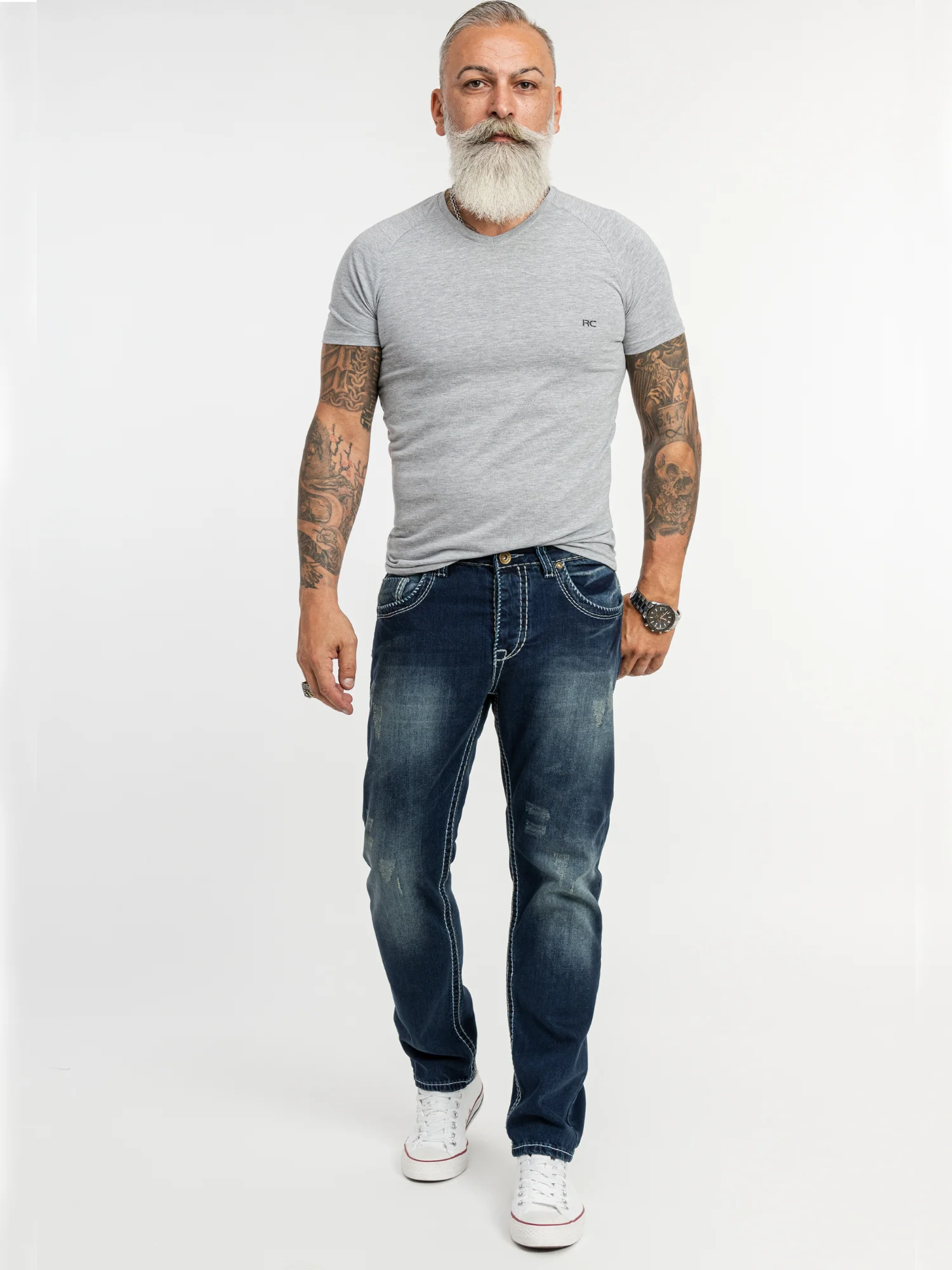 Rock Creek Herren Jeans Comfort Fit Blau RC-2056 - Image 4