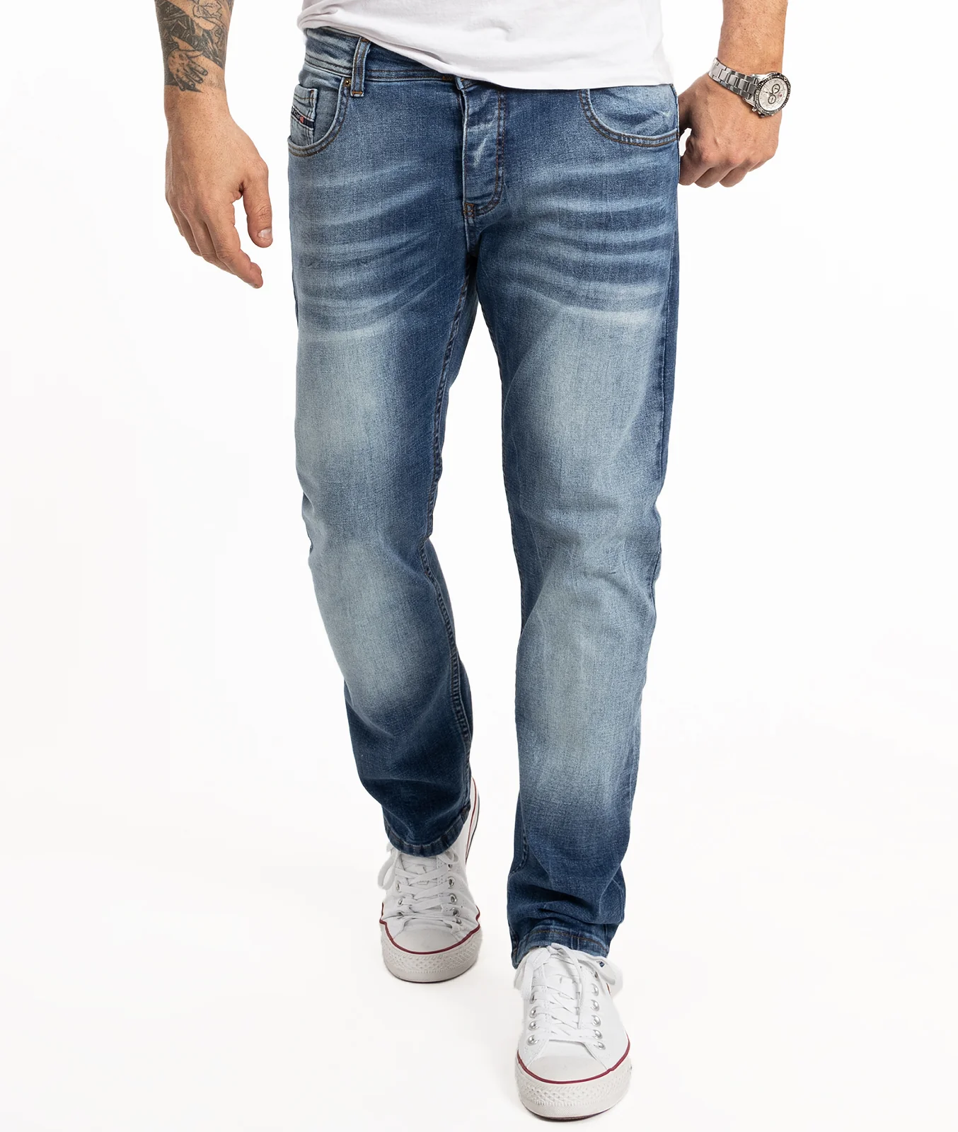 Rock Creek Herren Jeans Comfort Fit Blau RC-2358
