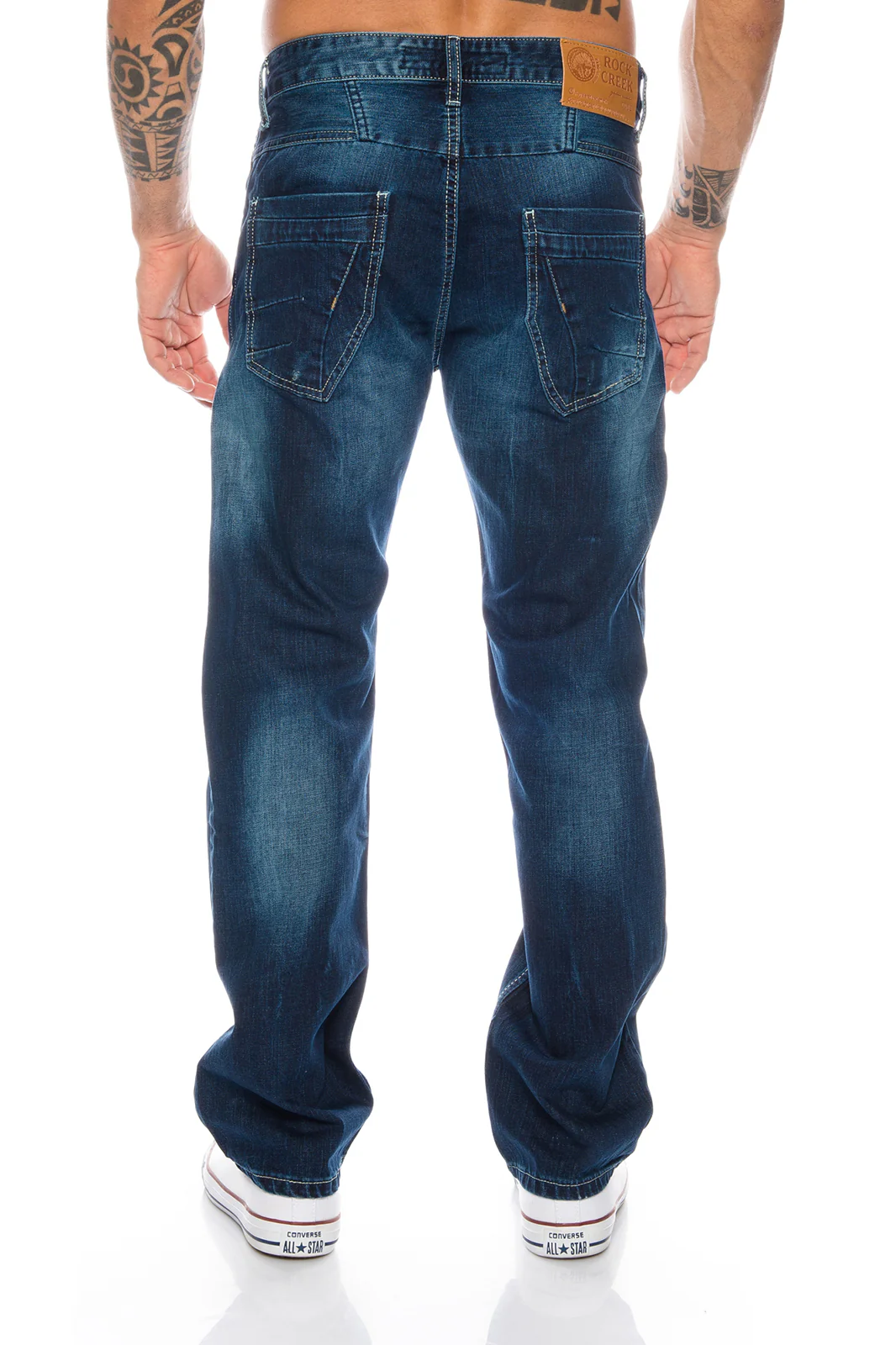 Rock Creek Herren Jeans Comfort Fit Dunkelblau RC-2016 - Image 3