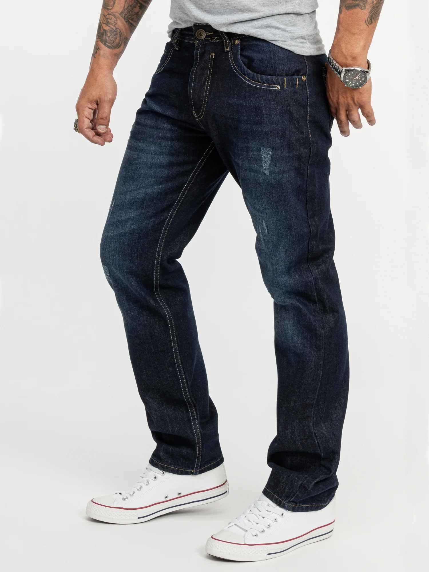 Rock Creek Herren Jeans Comfort Fit Dunkelblau RC-2066 - Image 2