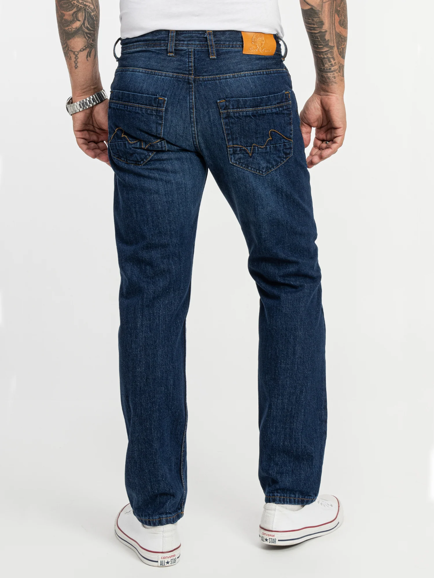 Rock Creek Herren Jeans Comfort Fit Dunkelblau RC-2140 - Image 3