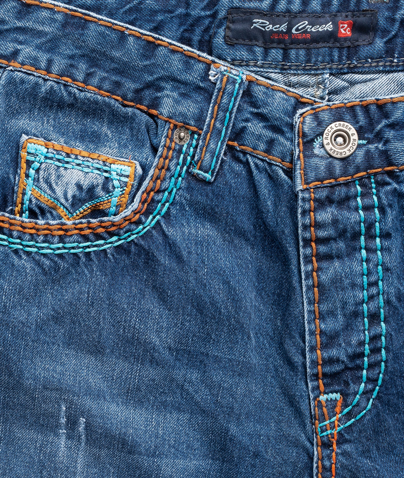 Rock Creek Herren Jeans Comfort Fit Dunkelblau RC-2270 - Image 8