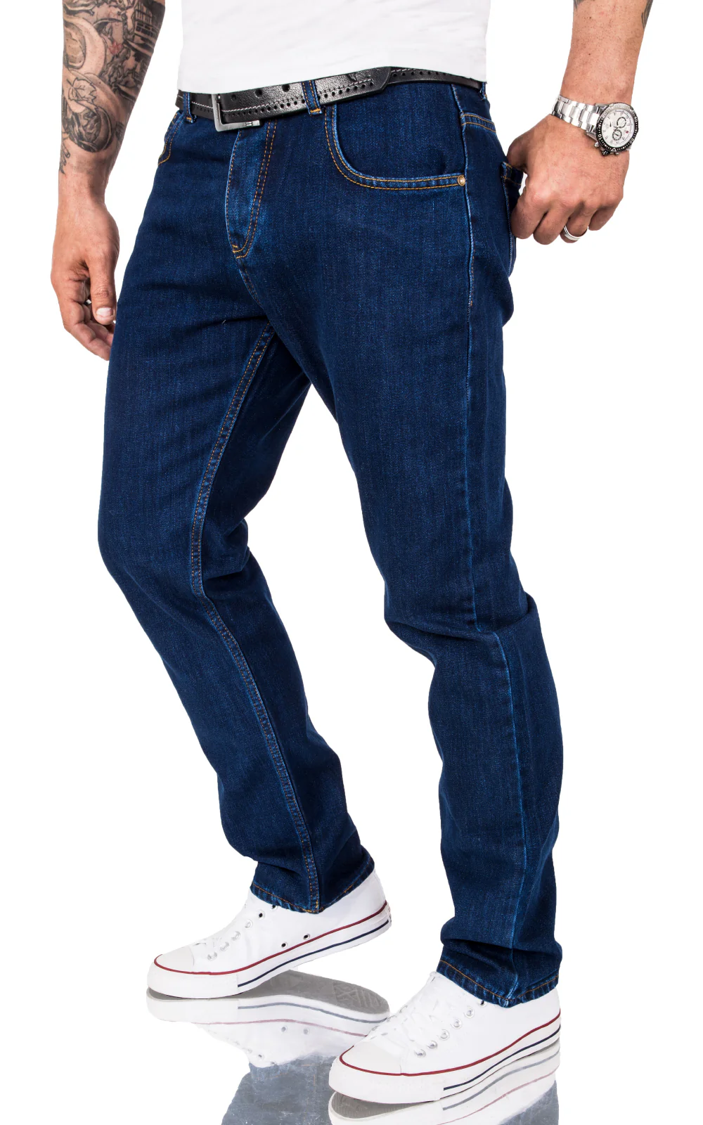 Rock Creek Herren Jeans Comfort Fit Dunkelblau RC-3100 - Image 2