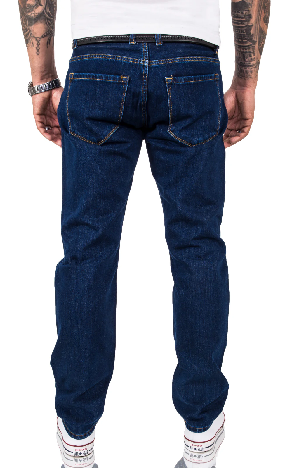 Rock Creek Herren Jeans Comfort Fit Dunkelblau RC-3100 - Image 3