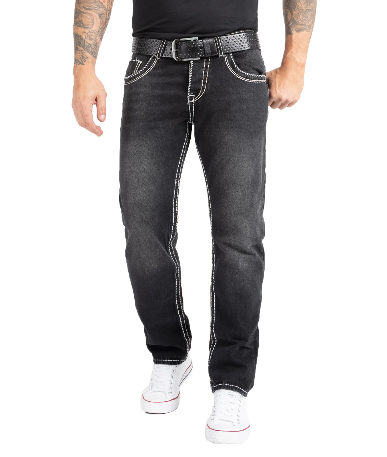 Rock Creek Herren Jeans Comfort Fit Dunkelgrau RC-2169