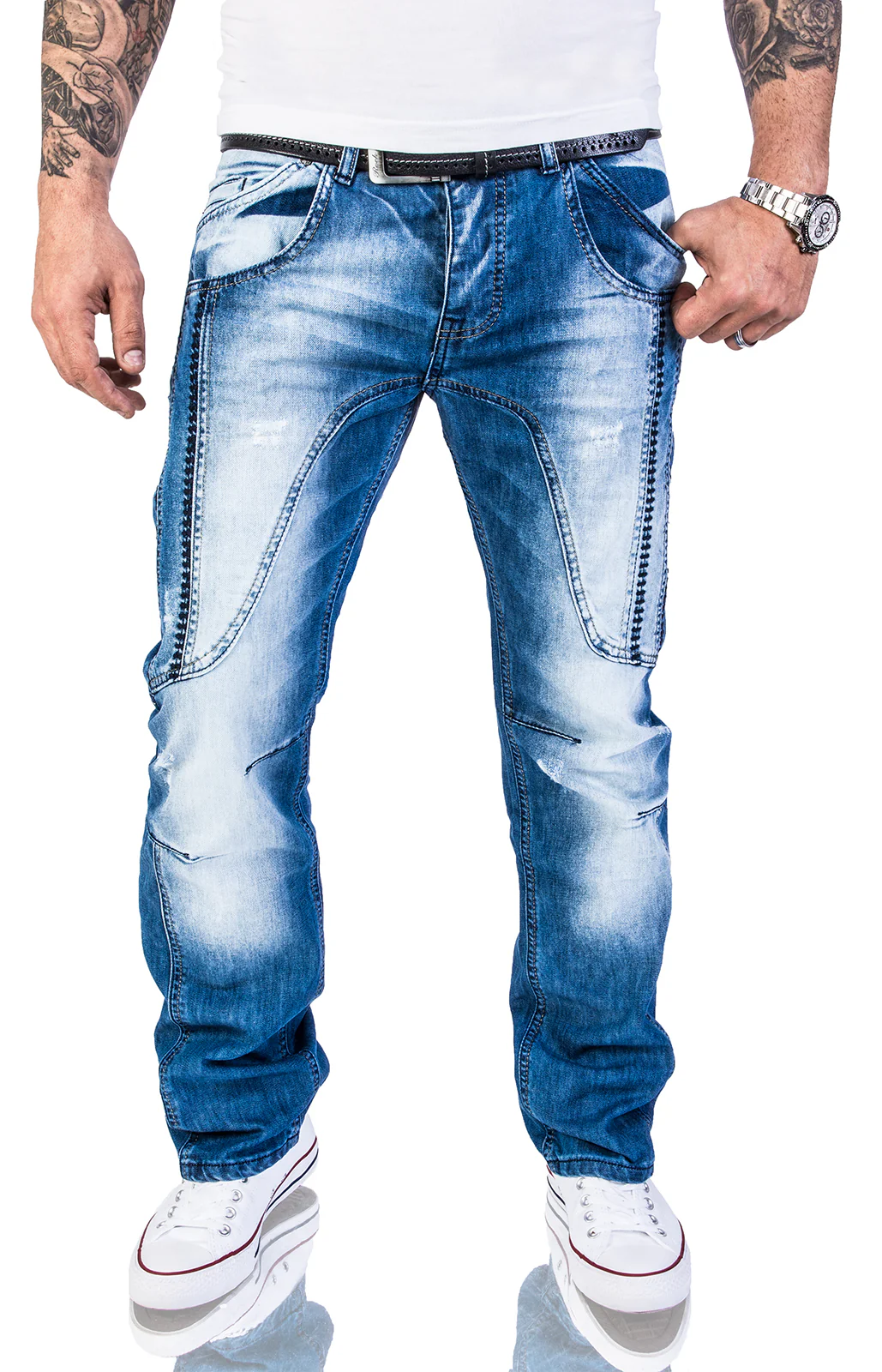Rock Creek Herren Jeans Comfort Fit Hellblau RC-2011