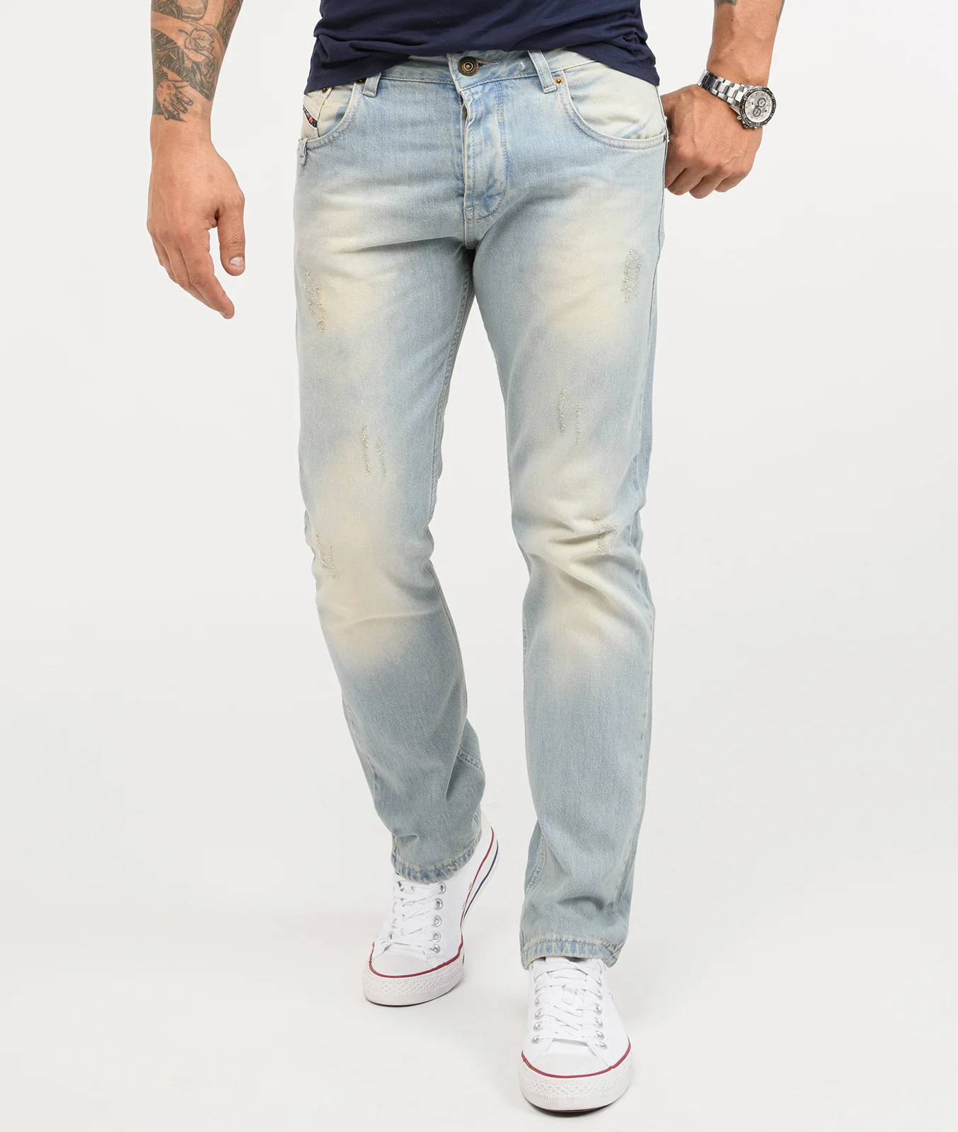 Rock Creek Herren Jeans Comfort Fit Hellblau RC-2141