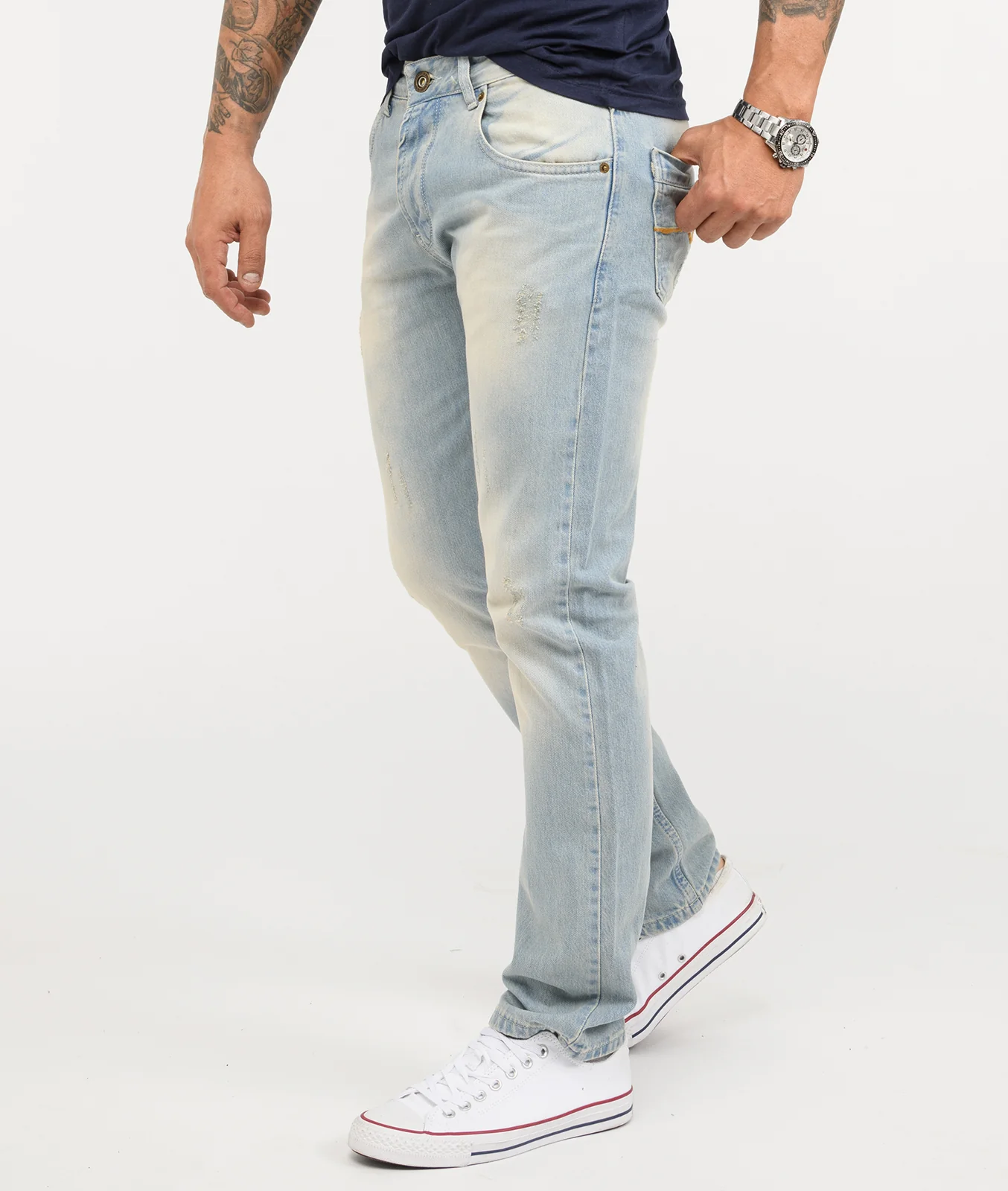 Rock Creek Herren Jeans Comfort Fit Hellblau RC-2141 - Image 2