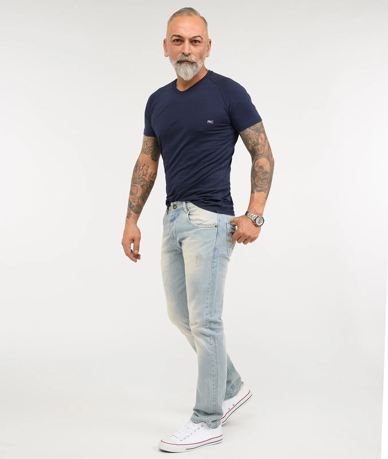 Rock Creek Herren Jeans Comfort Fit Hellblau RC-2141 - Image 5