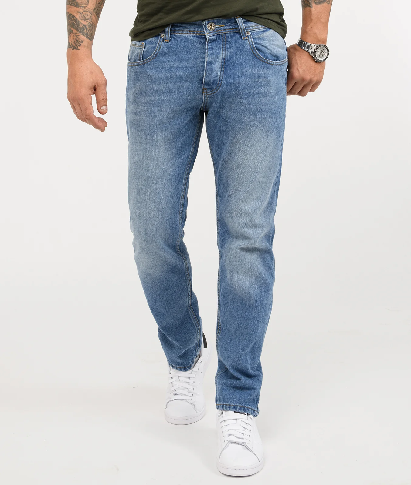 Rock Creek Herren Jeans Comfort Fit Hellblau RC-3101