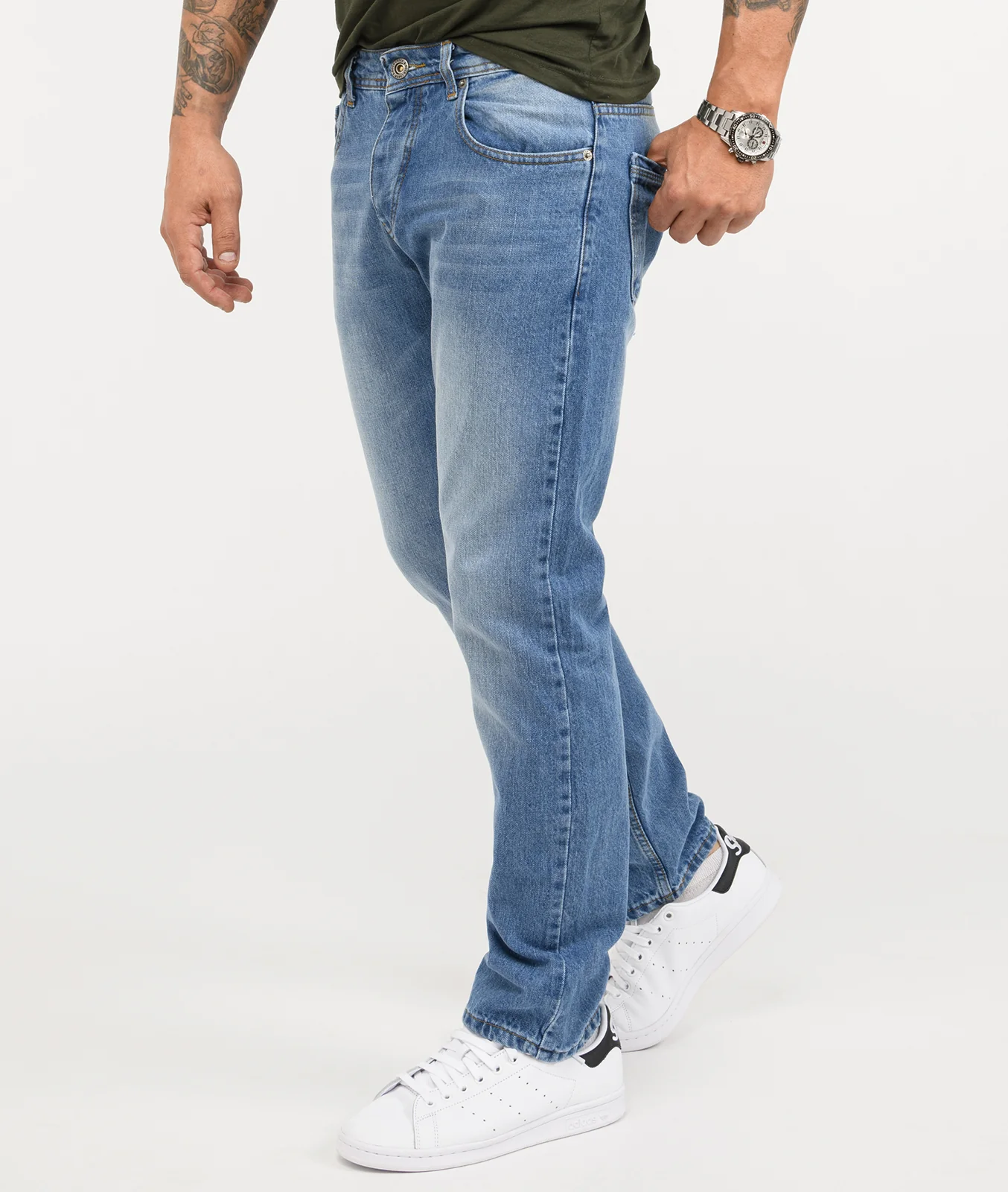 Rock Creek Herren Jeans Comfort Fit Hellblau RC-3101 - Image 2
