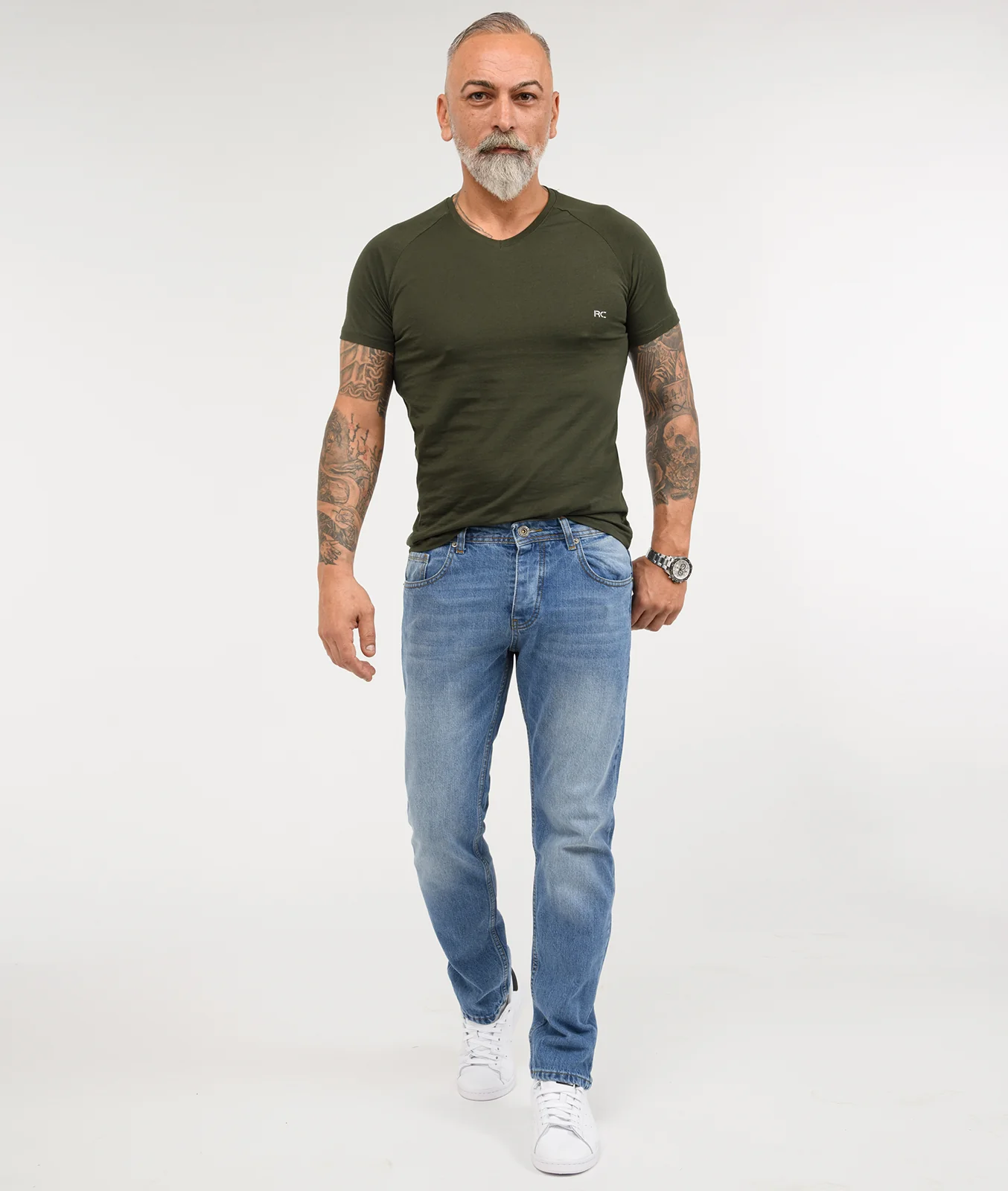 Rock Creek Herren Jeans Comfort Fit Hellblau RC-3101 - Image 4