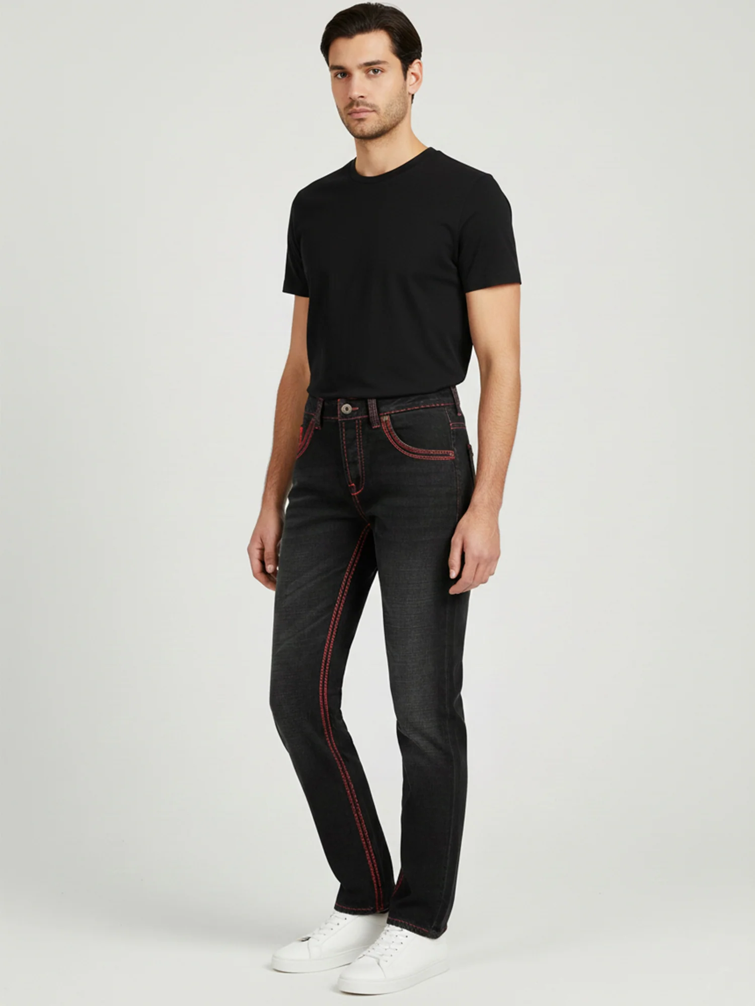 Rock Creek Herren Jeans Comfort Fit Schwarz RC-2092 - Image 5