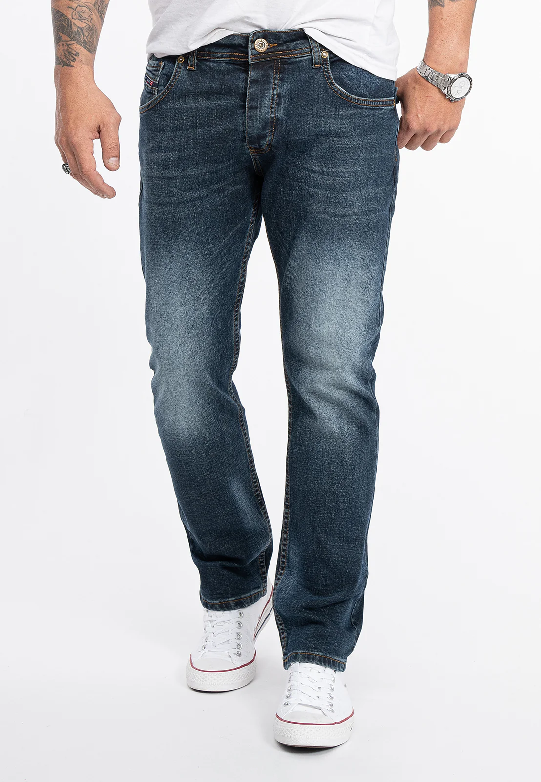 Rock Creek Herren Jeans Regular Fit Blau RC-2279