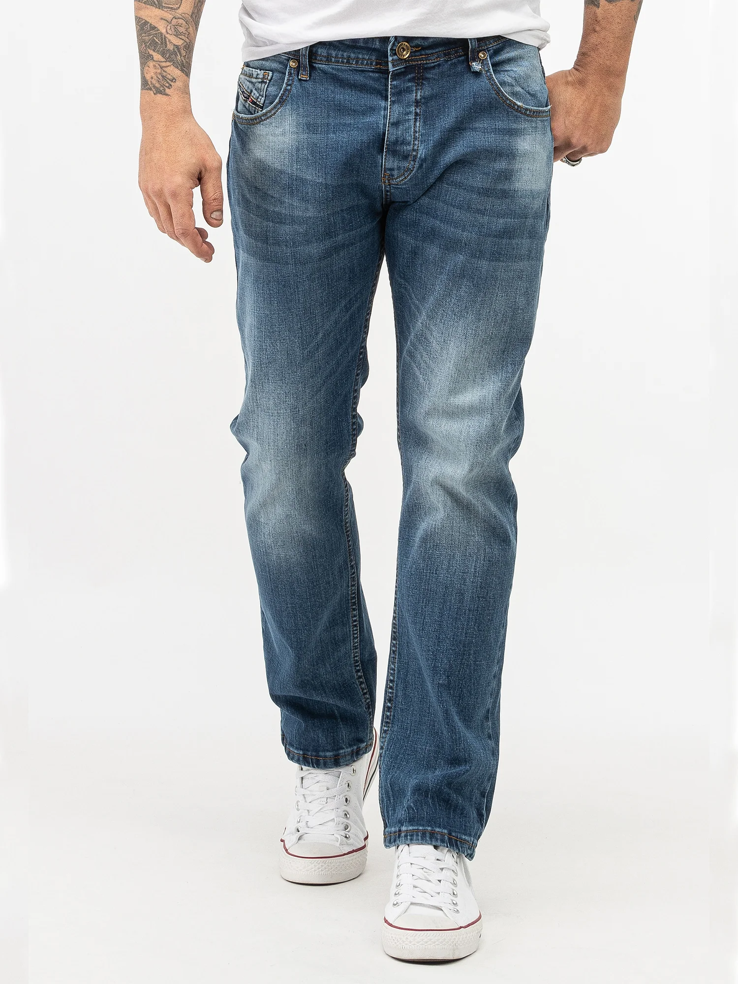 Rock Creek Herren Jeans Regular Fit Blau RC-2282