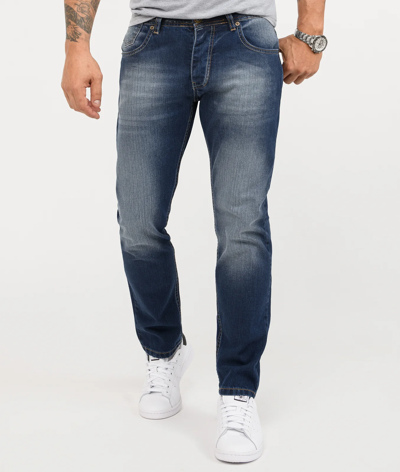 Rock Creek Herren Jeans Regular Fit Blau RC-2343