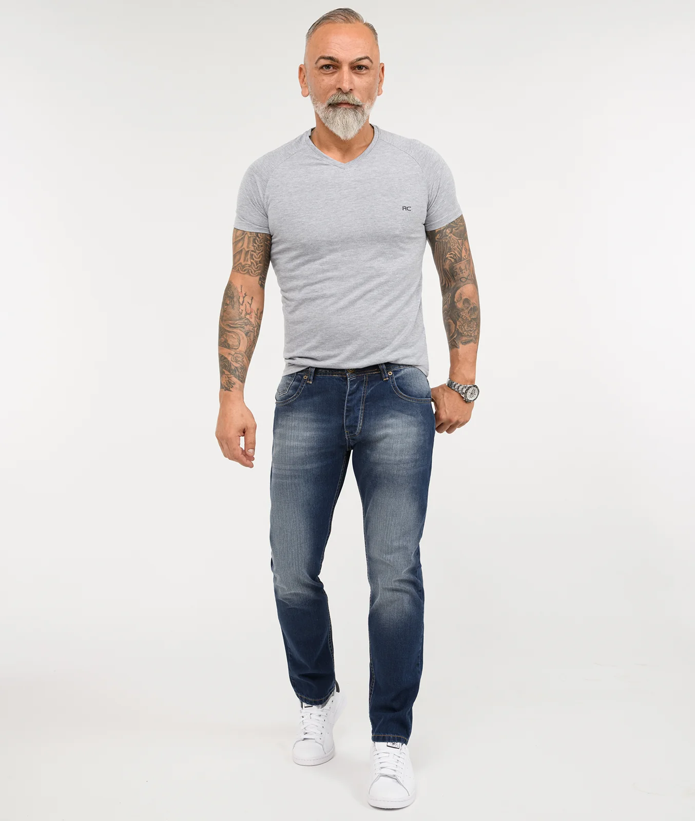 Rock Creek Herren Jeans Regular Fit Blau RC-2343 - Image 4