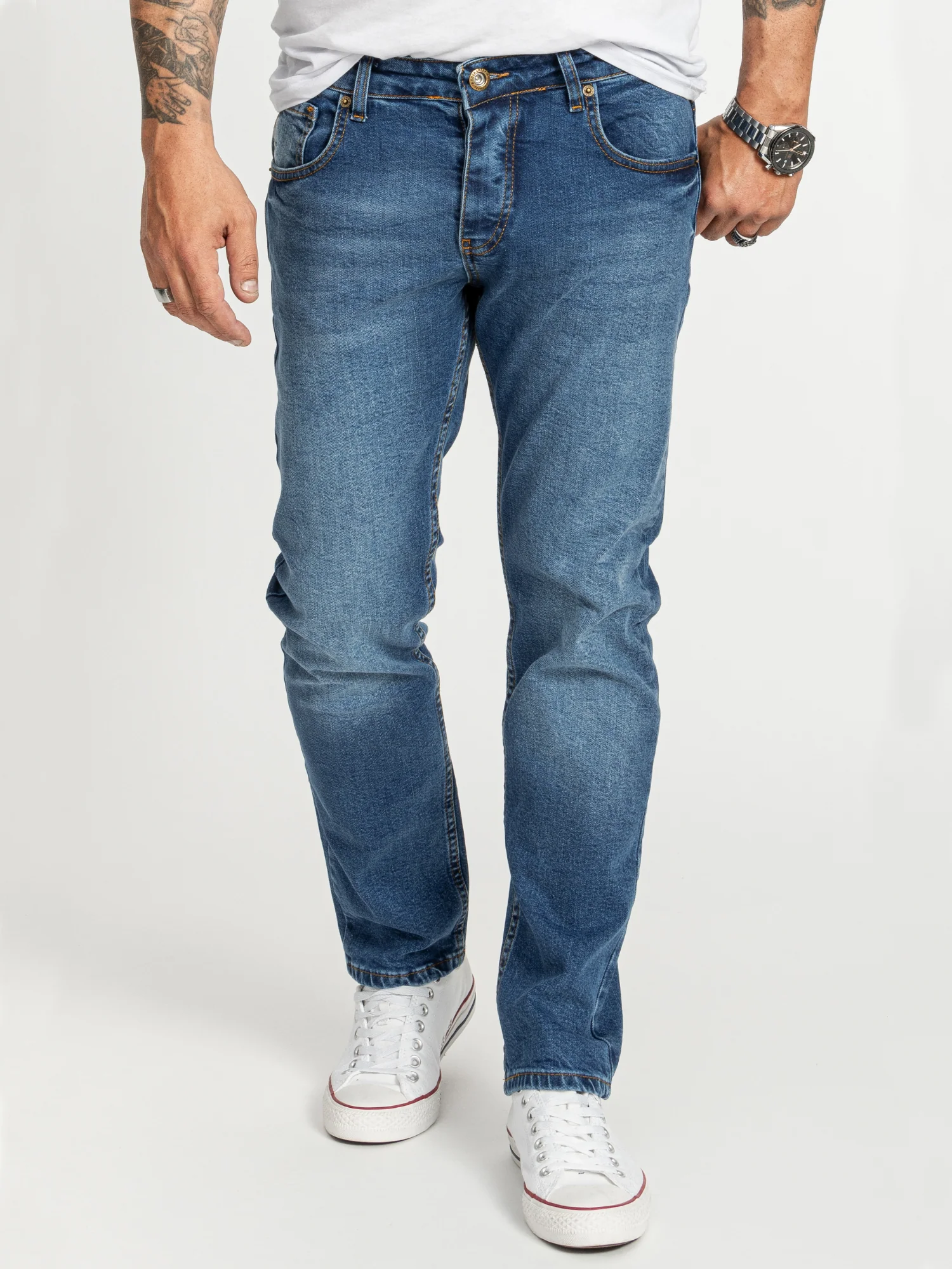 Rock Creek Herren Jeans Regular Fit Blau RC-2401