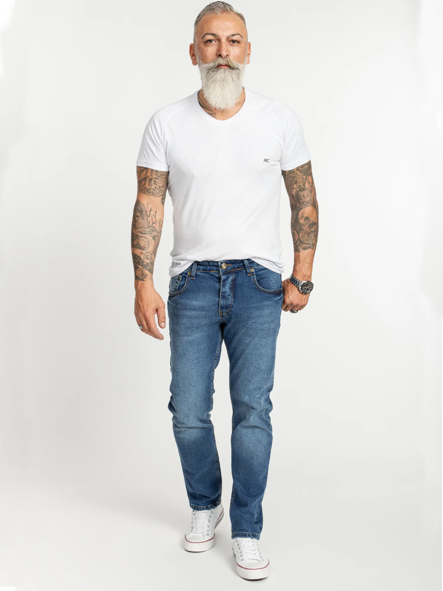 Rock Creek Herren Jeans Regular Fit Blau RC-2401 - Image 4