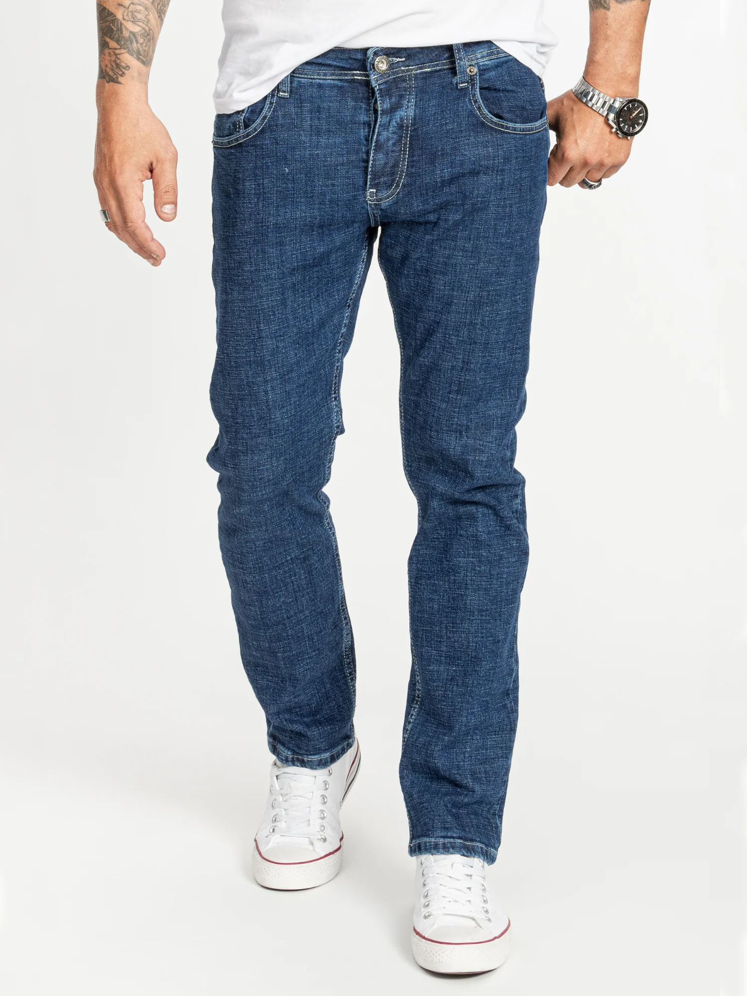 Rock Creek Herren Jeans Regular Fit Blau RC-2407