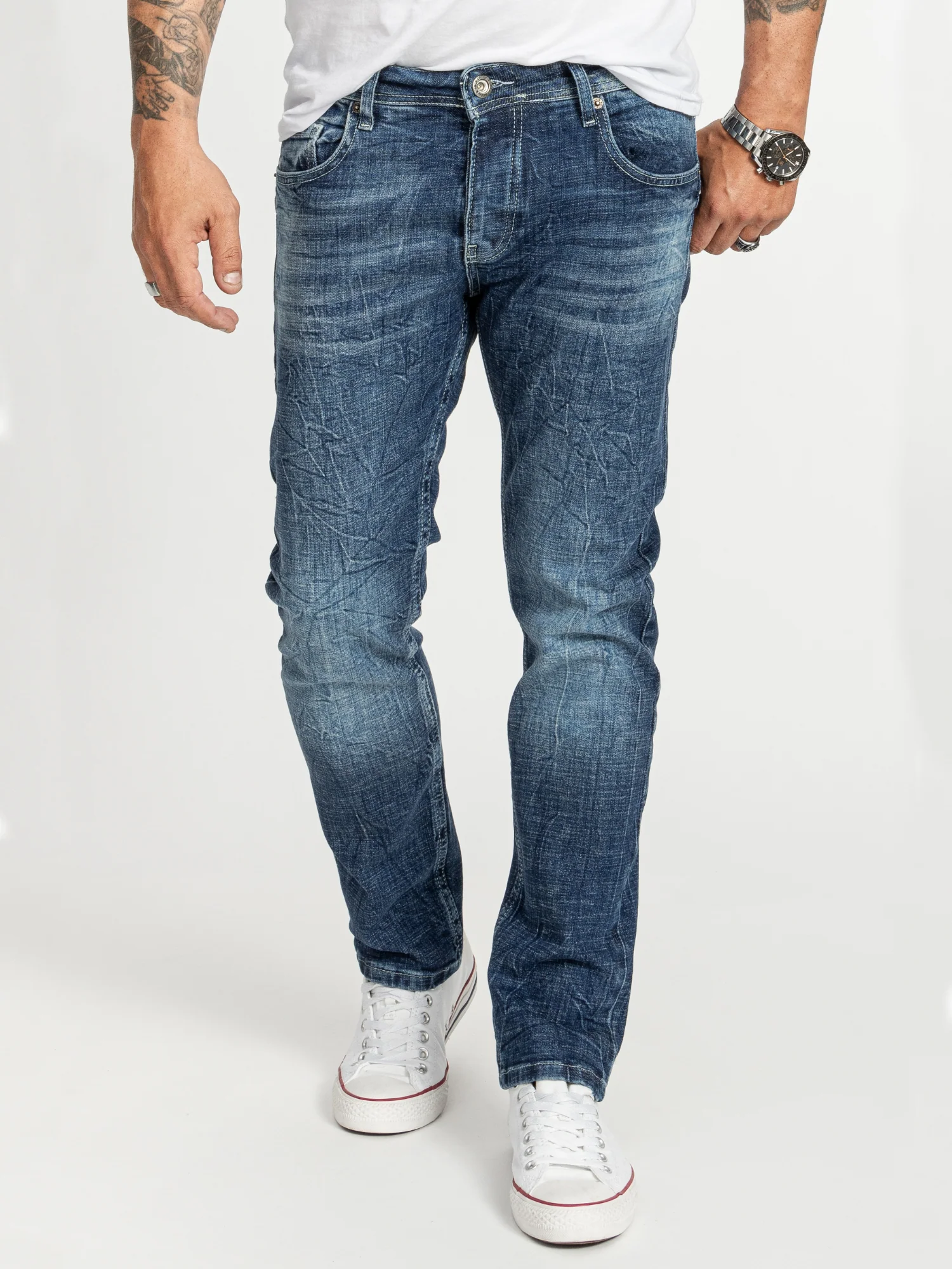 Rock Creek Herren Jeans Regular Fit Blau RC-2408