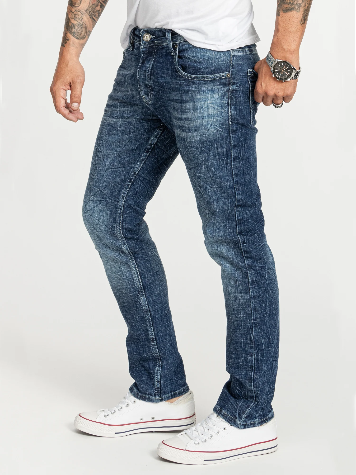 Rock Creek Herren Jeans Regular Fit Blau RC-2408 - Image 2