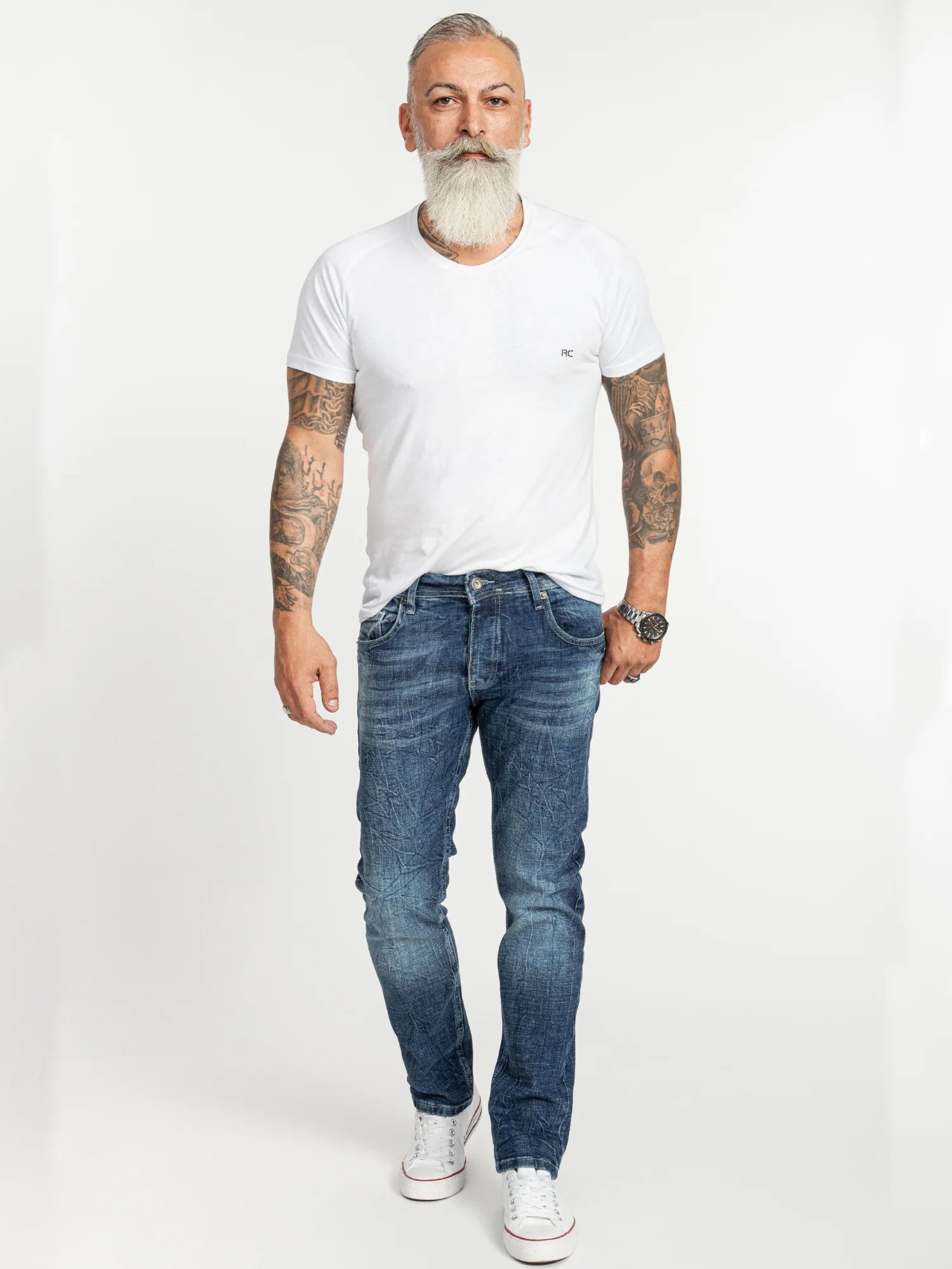 Rock Creek Herren Jeans Regular Fit Blau RC-2408 - Image 4