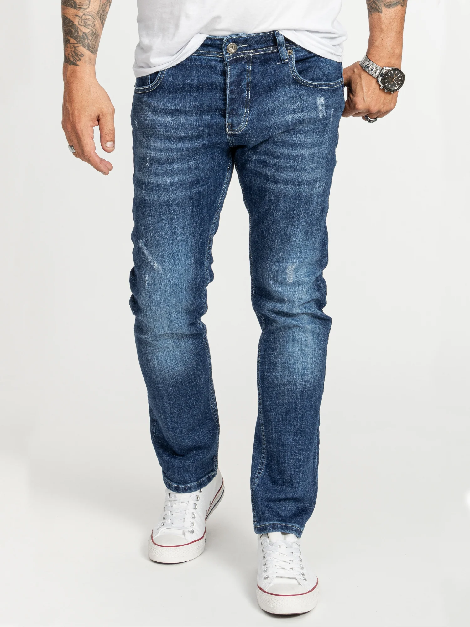 Rock Creek Herren Jeans Regular Fit Blau RC-2410