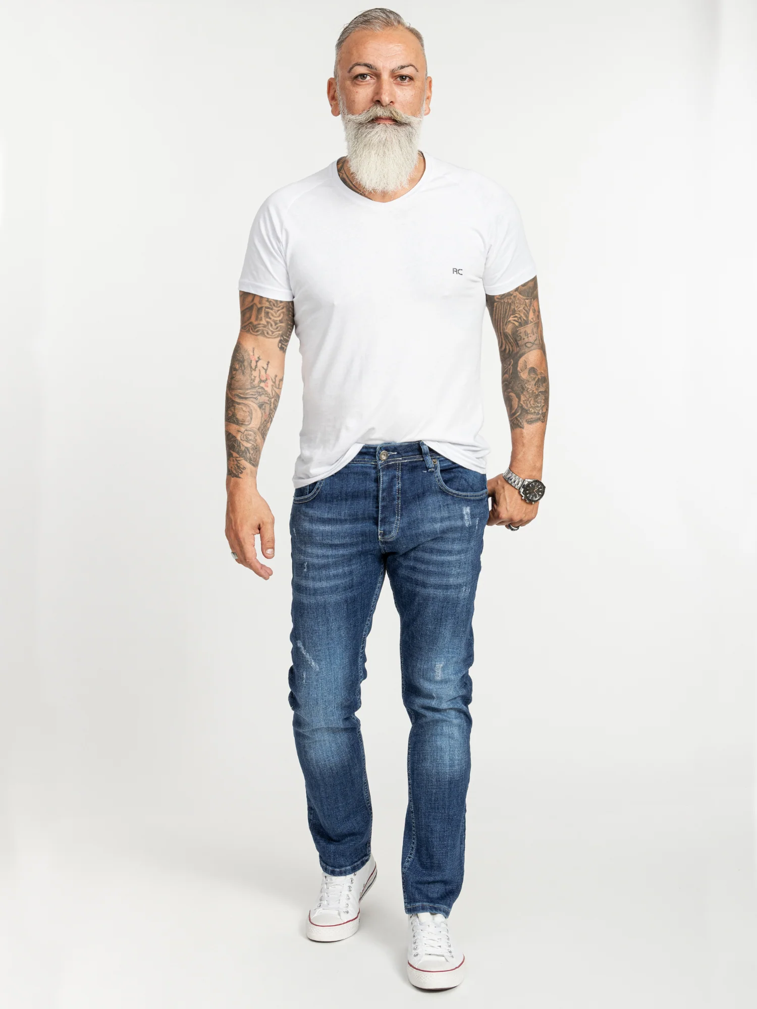 Rock Creek Herren Jeans Regular Fit Blau RC-2410 - Image 4
