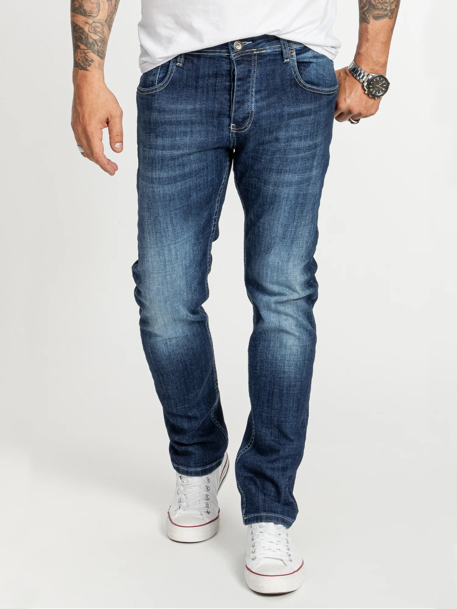 Rock Creek Herren Jeans Regular Fit Blau RC-2411