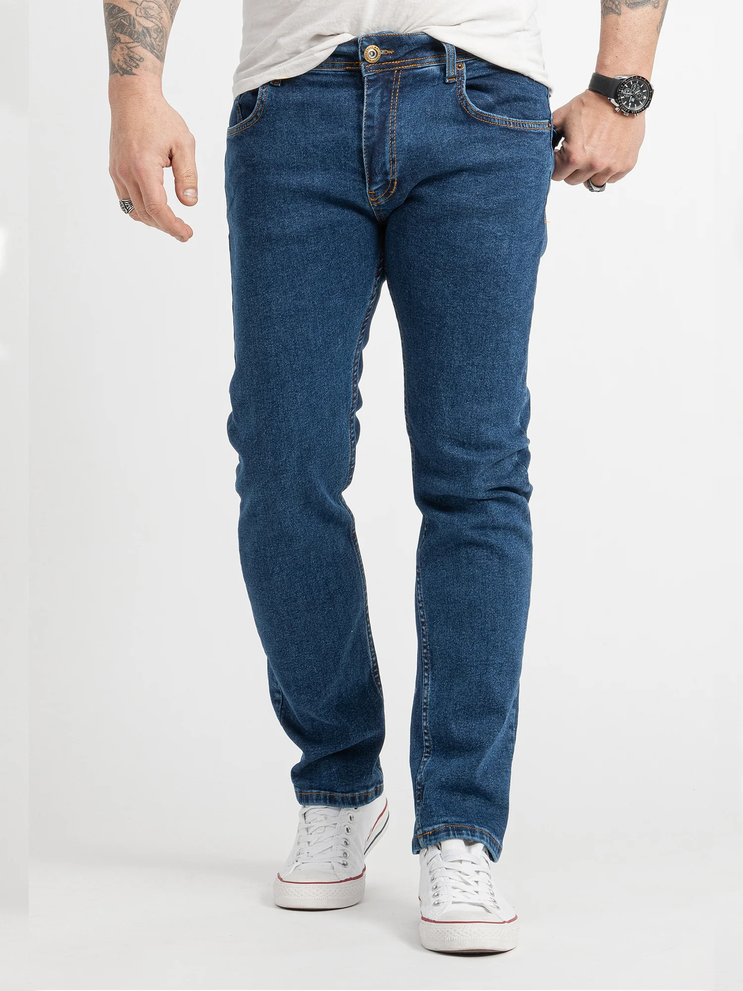 Rock Creek Herren Jeans Regular Fit Blau RC-2418