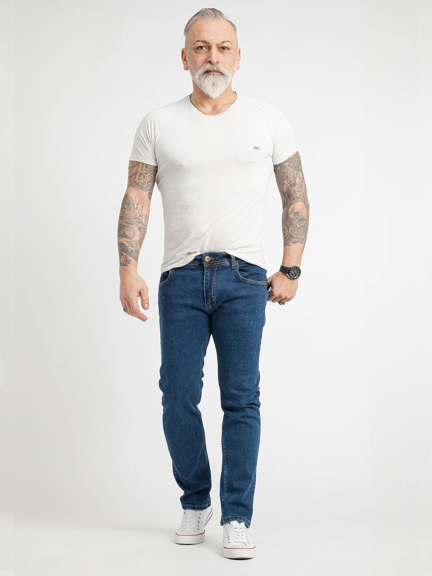 Rock Creek Herren Jeans Regular Fit Blau RC-2418 - Image 4