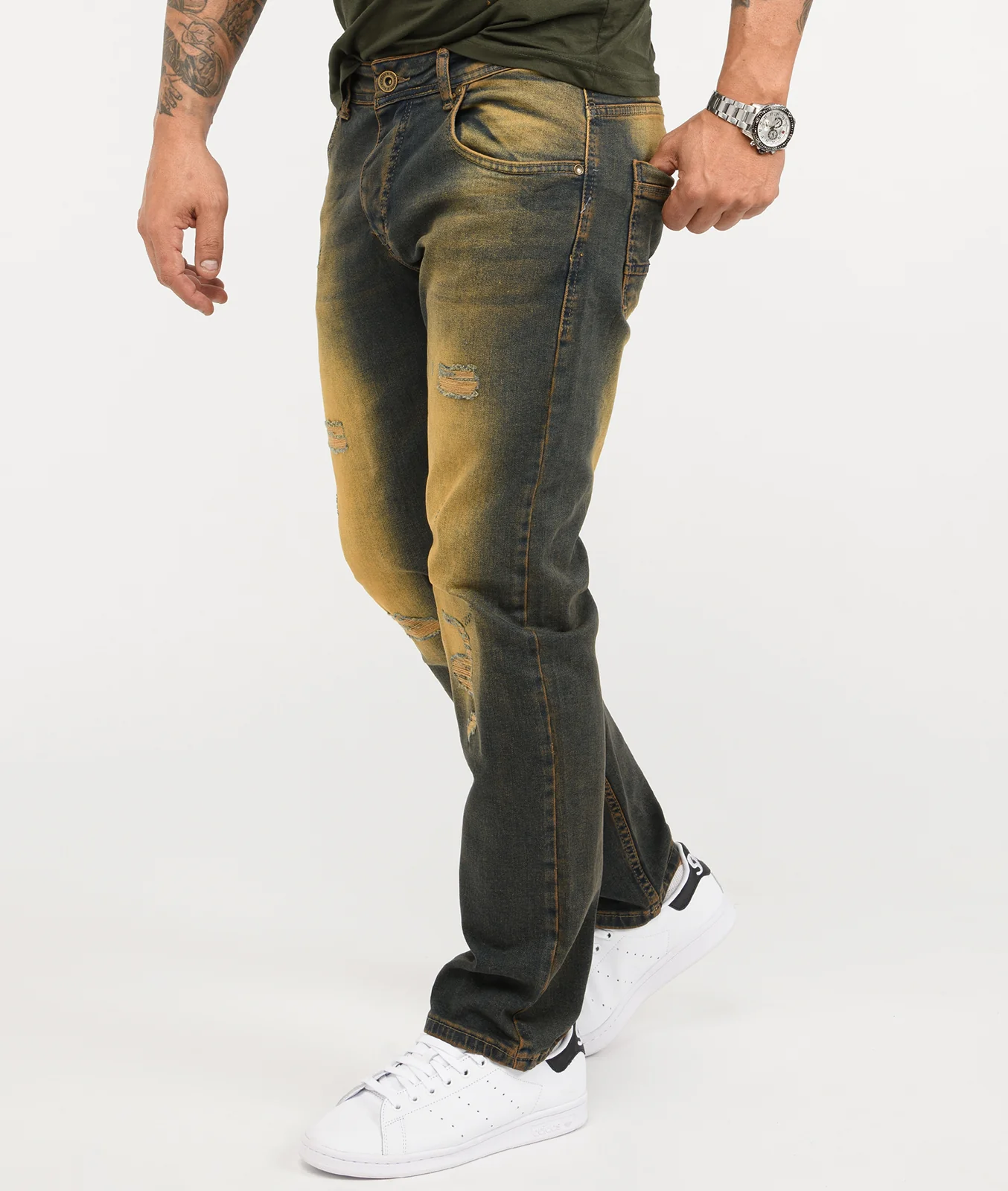 Rock Creek Herren Jeans Regular Fit Dirty Wash RC-329 - Image 2