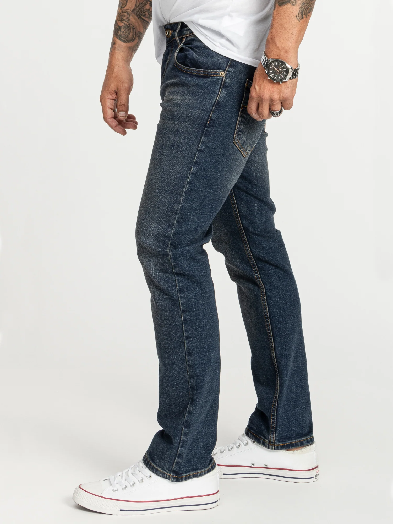 Rock Creek Herren Jeans Regular Fit Dunkelblau RC-2400 - Image 2