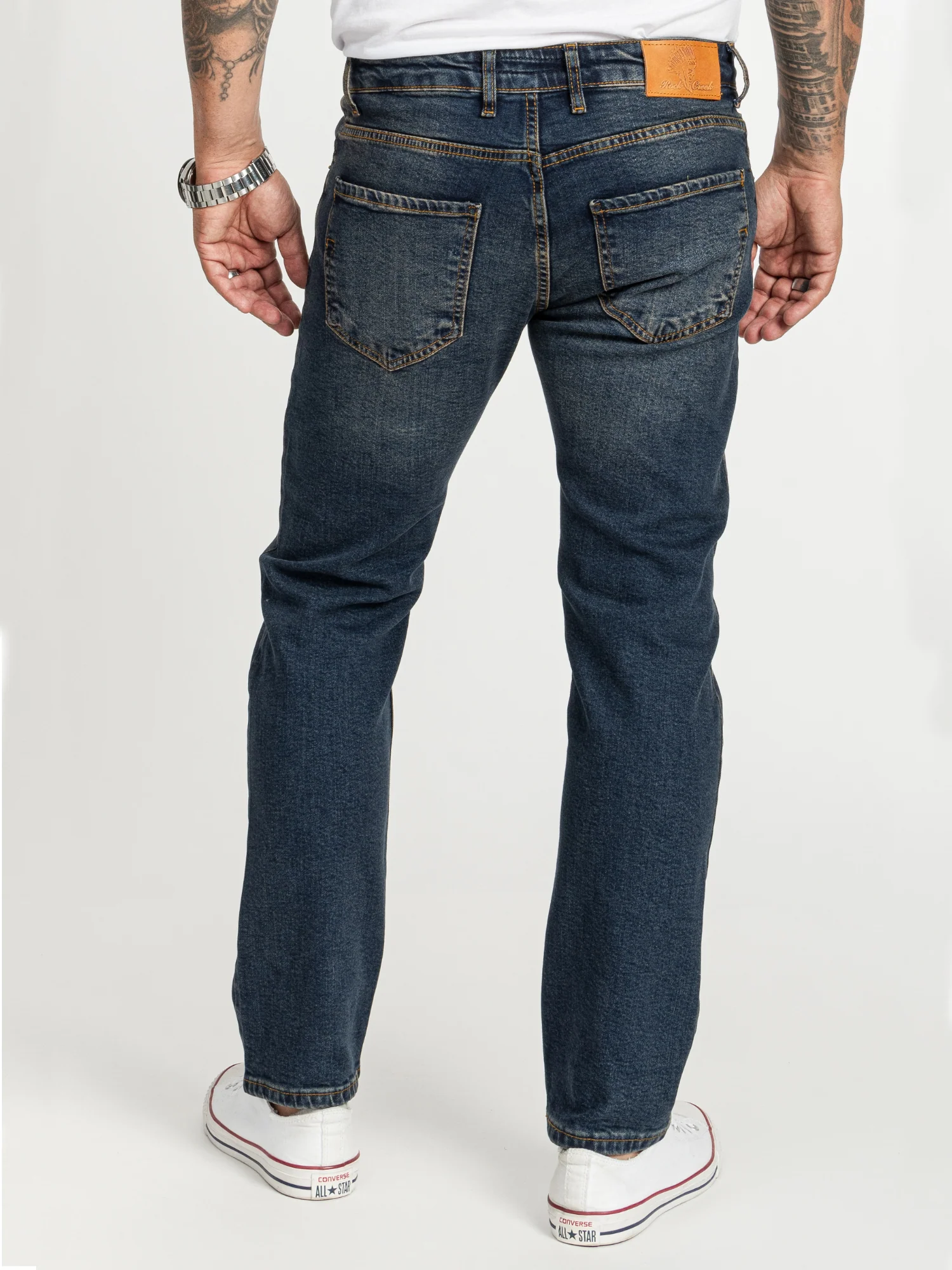 Rock Creek Herren Jeans Regular Fit Dunkelblau RC-2400 - Image 3