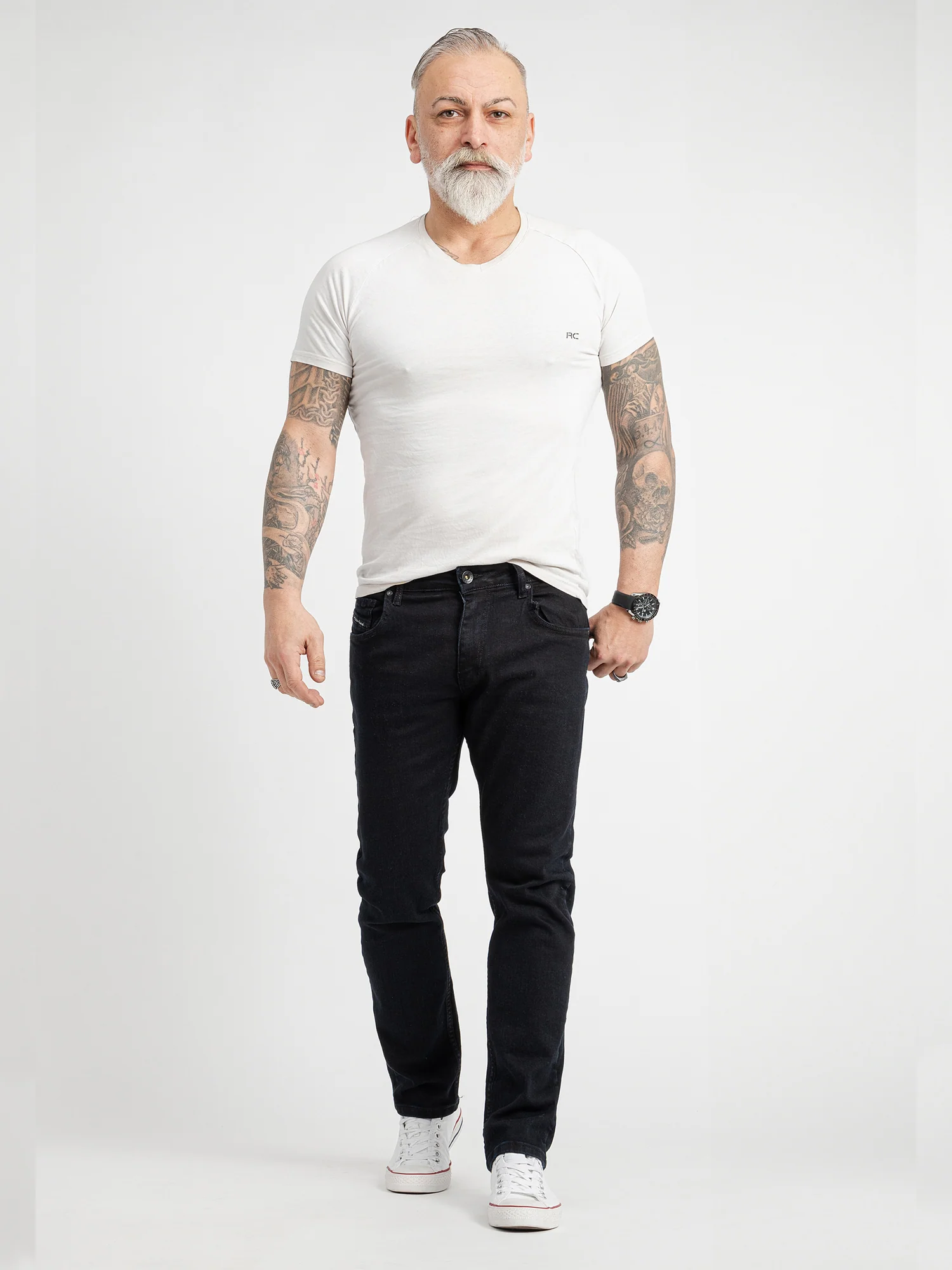 Rock Creek Herren Jeans Regular Fit Dunkelblau RC-2417 - Image 4