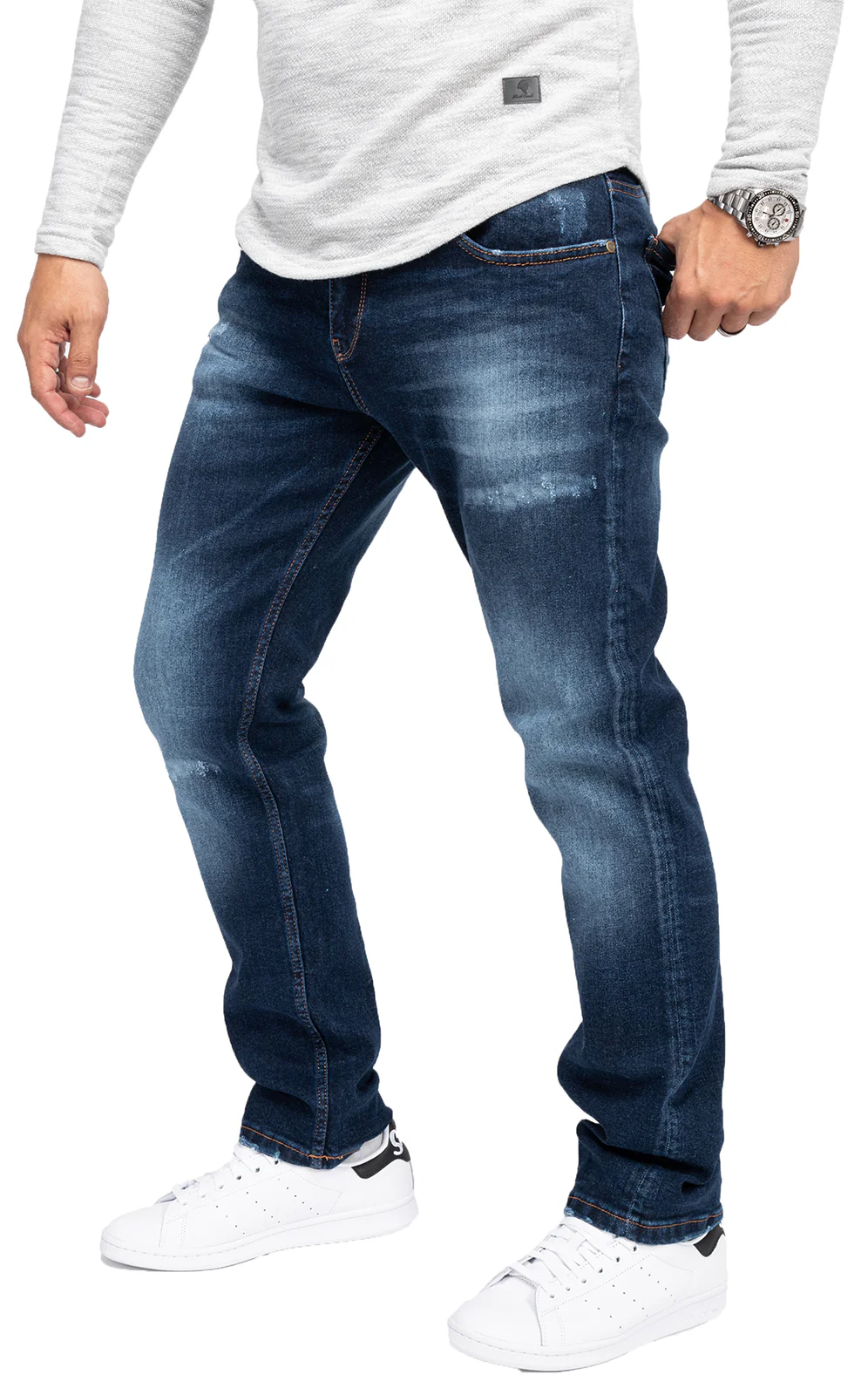 Rock Creek Herren Jeans Regular Fit Dunkelblau RC-3103 - Image 2