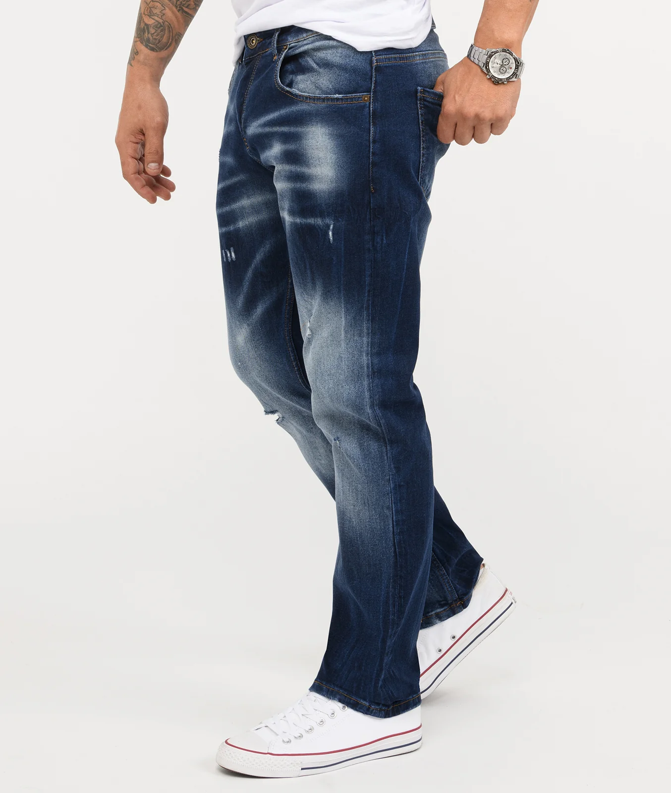 Rock Creek Herren Jeans Regular Fit Dunkelblau RC-3113 - Image 2