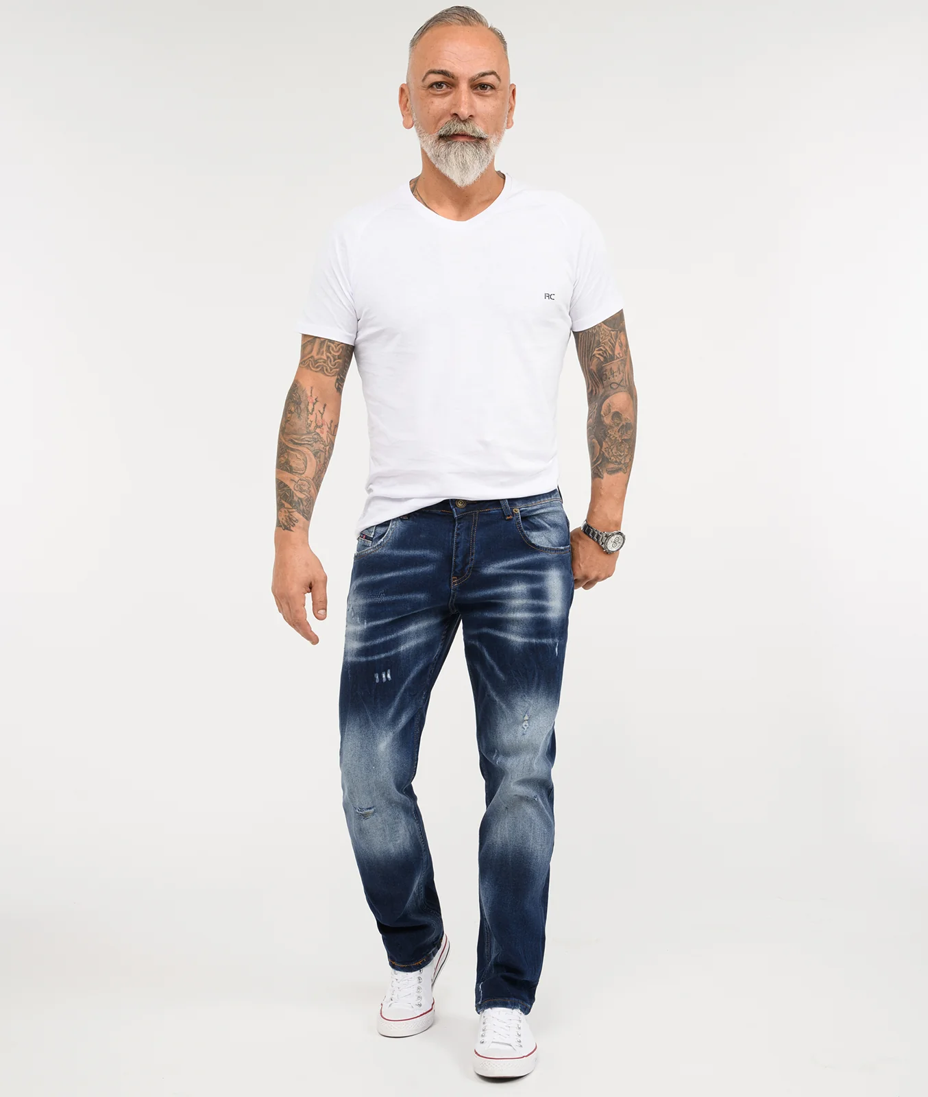 Rock Creek Herren Jeans Regular Fit Dunkelblau RC-3113 - Image 4