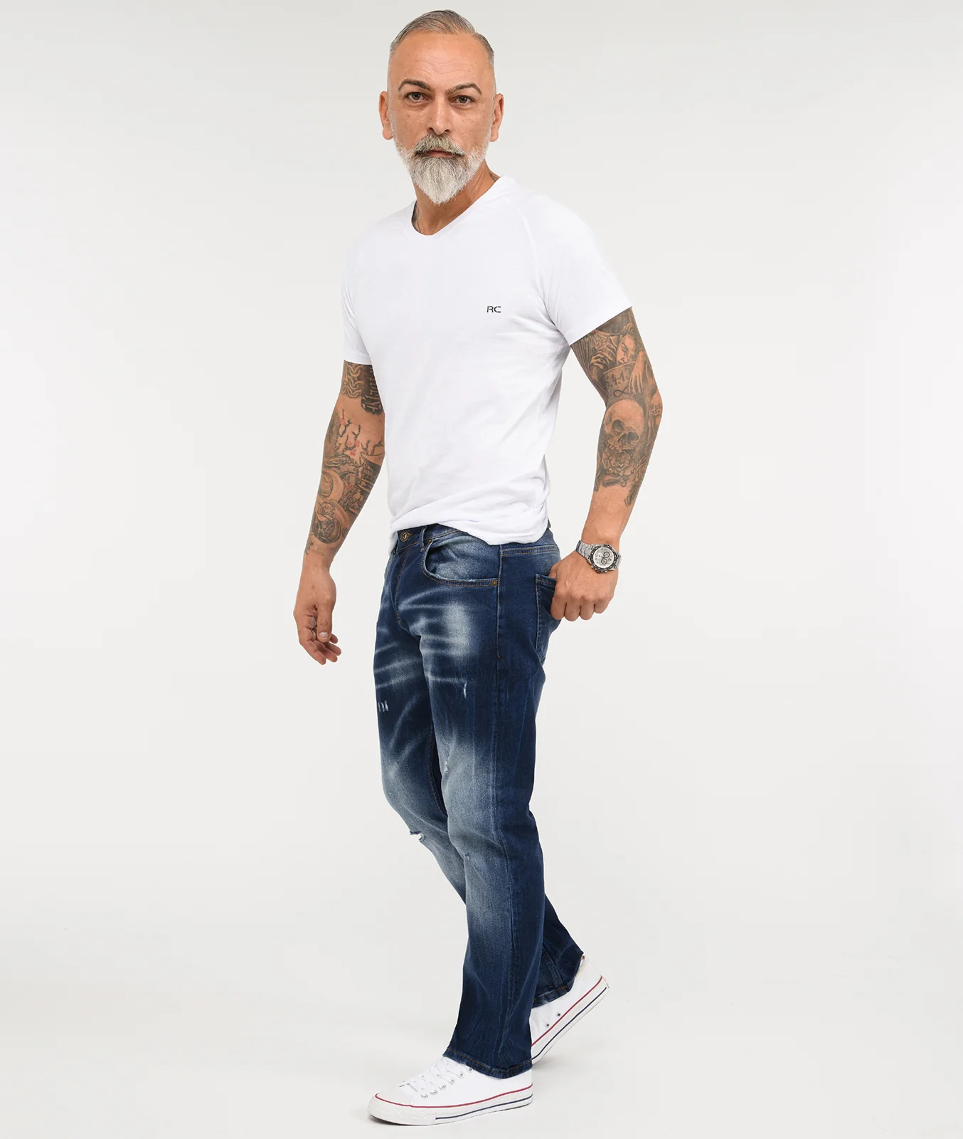 Rock Creek Herren Jeans Regular Fit Dunkelblau RC-3113 - Image 5