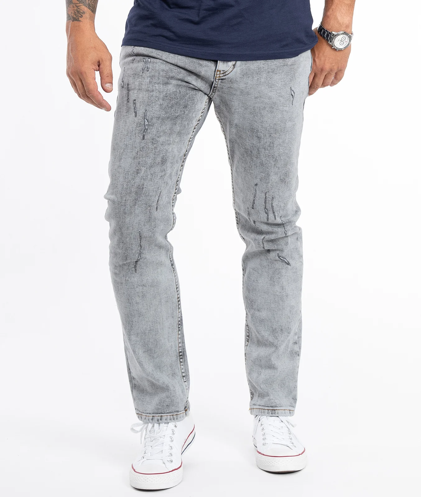 Rock Creek Herren Jeans Regular Fit Dunkelgrau RC-2106