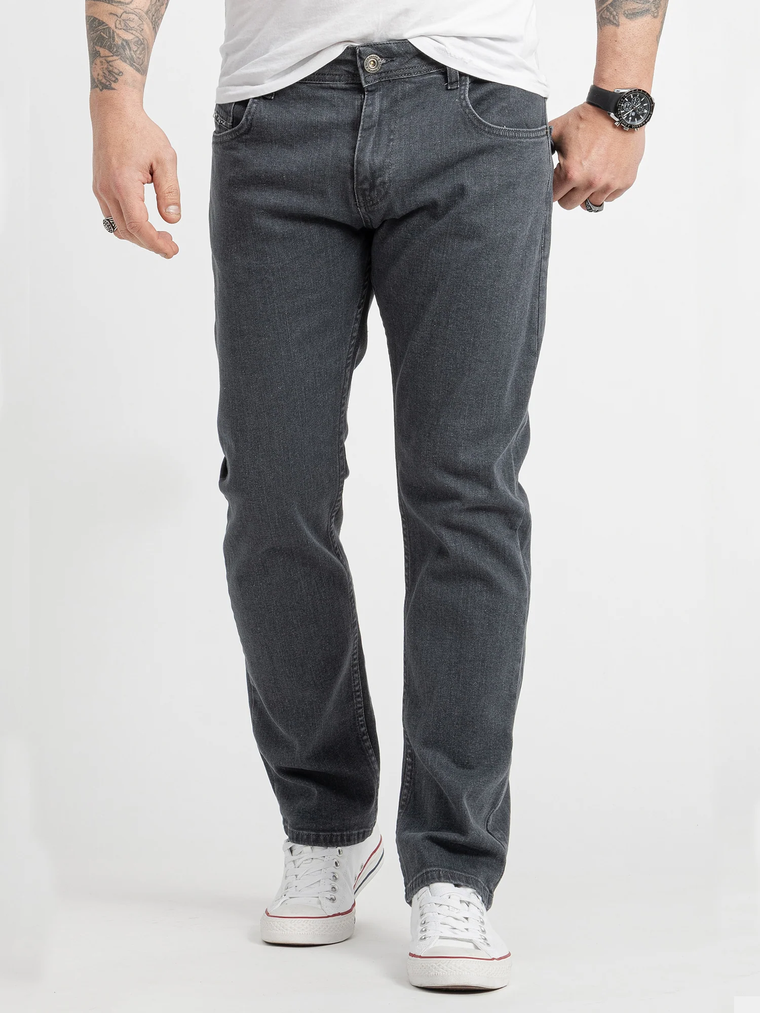 Rock Creek Herren Jeans Regular Fit Dunkelgrau RC-2416