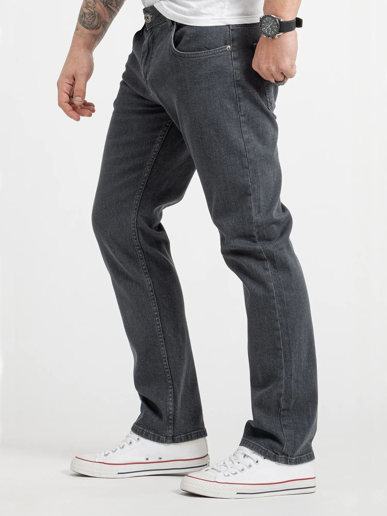 Rock Creek Herren Jeans Regular Fit Dunkelgrau RC-2416 - Image 2